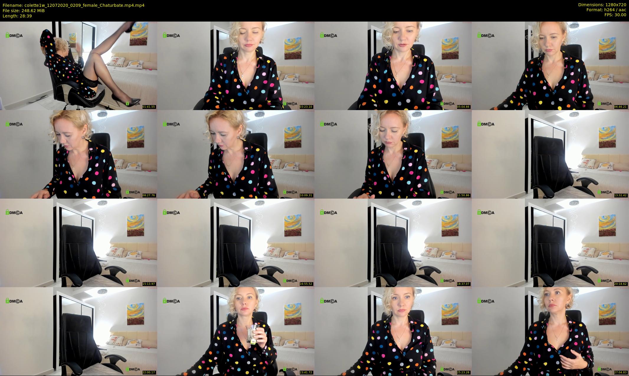 colette1w — 29 minute Chaturbate female cam show recording, 720p, Jul 12, 2020