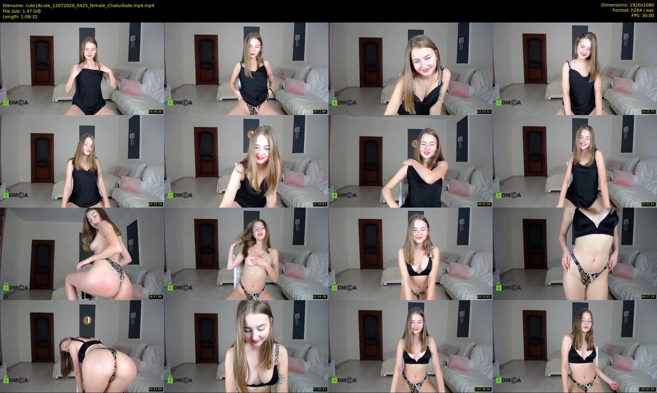 cute18cute — 70 minute Chaturbate female cam show recording, 1080p, Jul 12, 2020