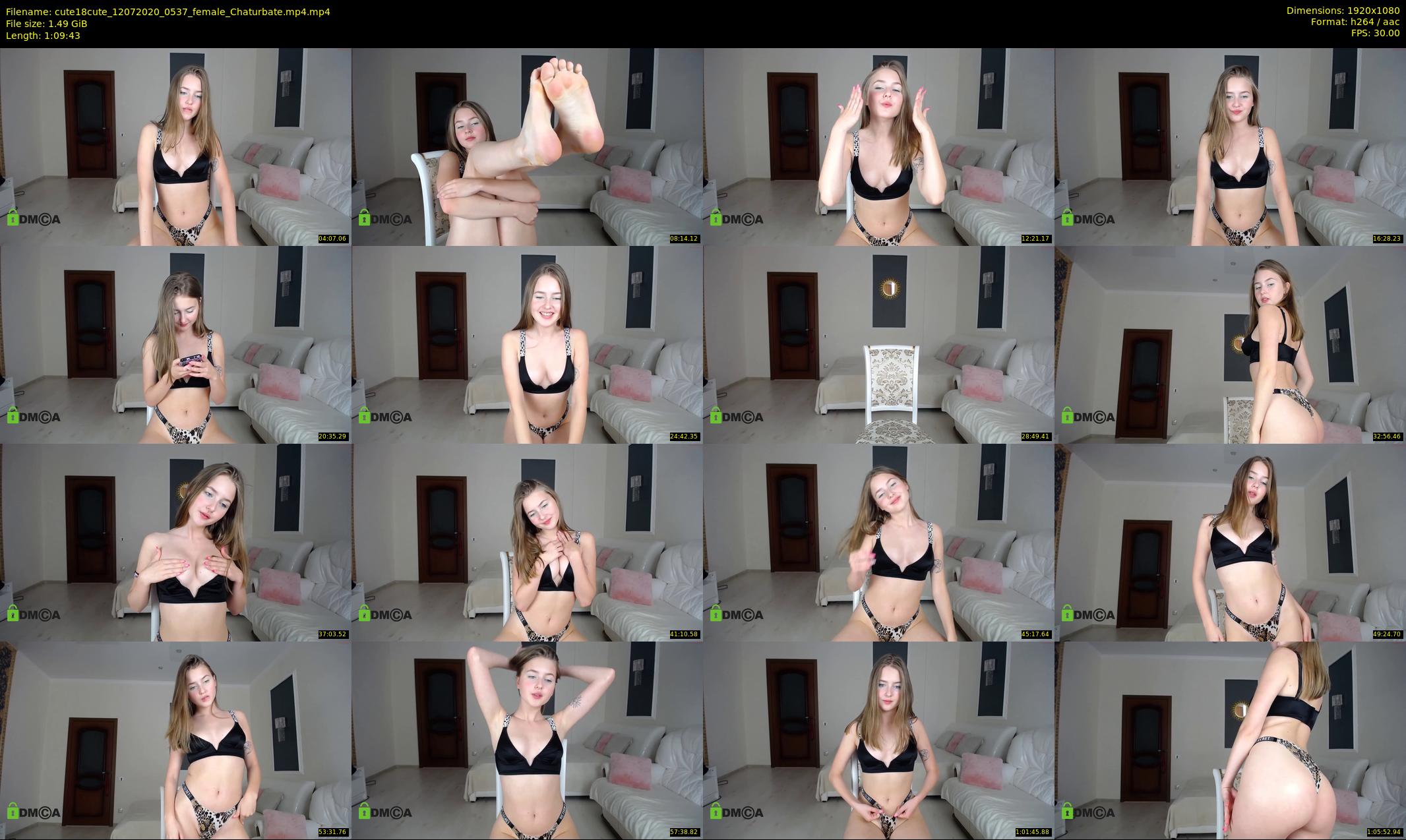 cute18cute — 70 minute Chaturbate female cam show recording, 1080p, Jul 12, 2020