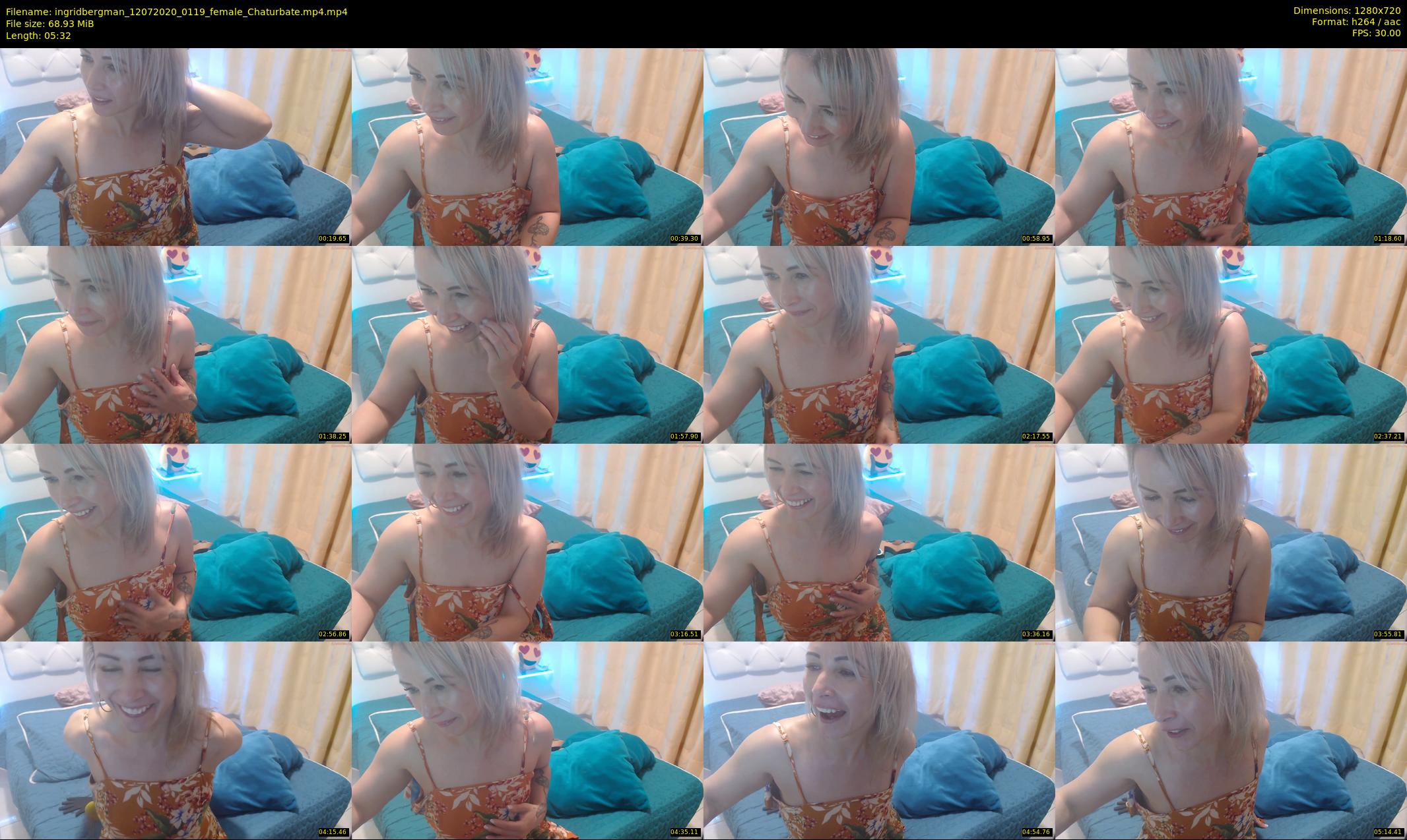 ingridbergman — 6 minute Chaturbate female cam show recording, 720p, Jul 12, 2020