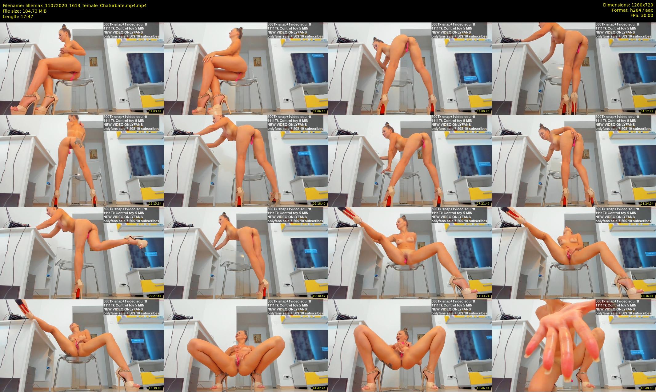 lillemax — 18 minute Chaturbate female cam show recording, 720p, Jul 11, 2020