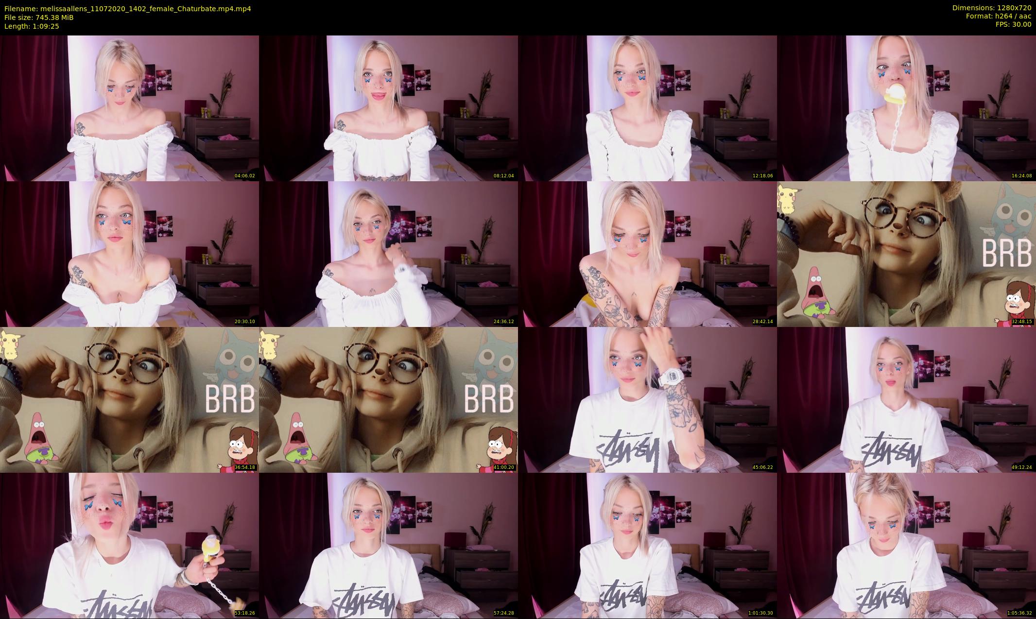 melissaallens — 70 minute Chaturbate female cam show recording, 720p, Jul 11, 2020