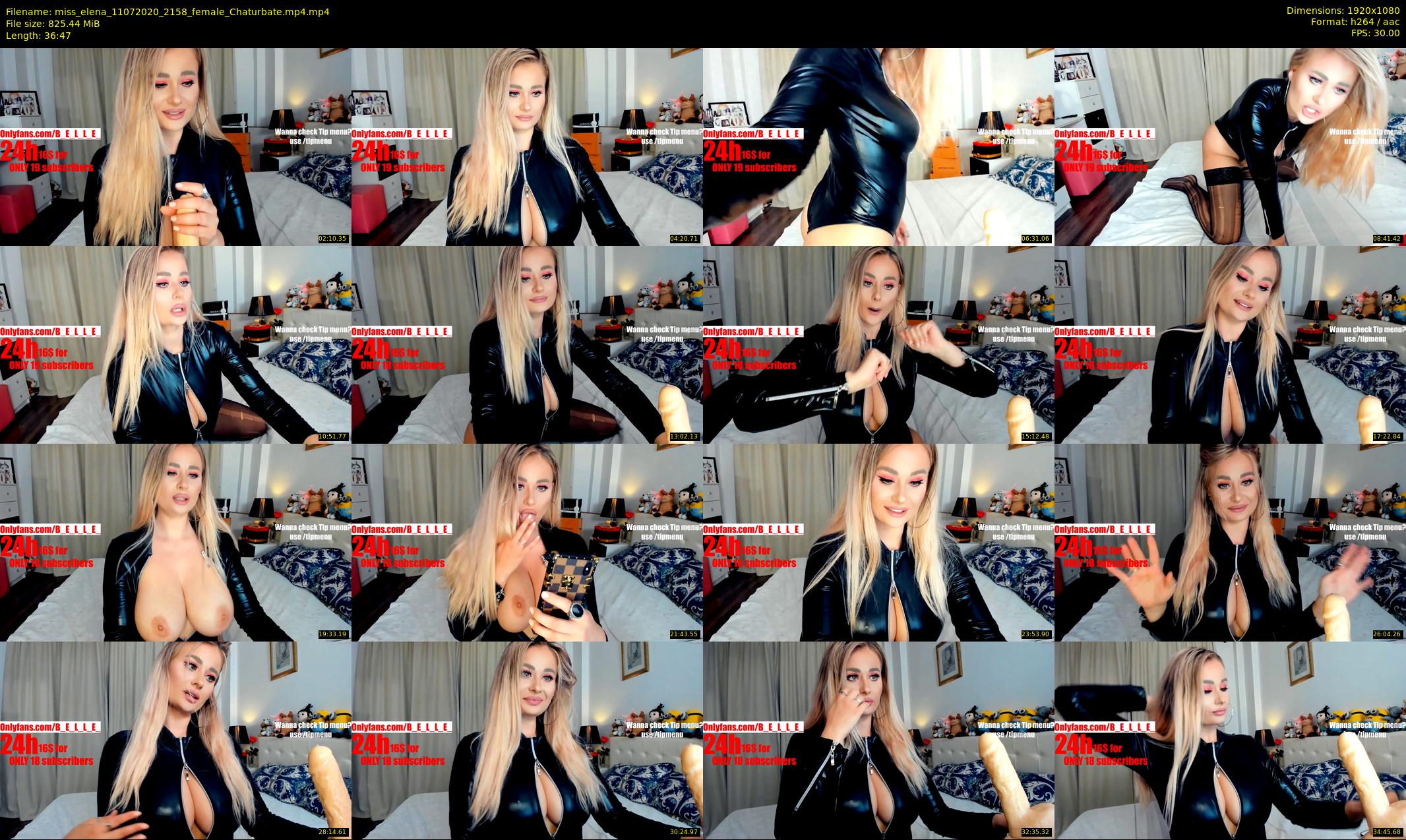 miss_elena — 37 minute Chaturbate female cam show recording, 1080p, Jul 11, 2020