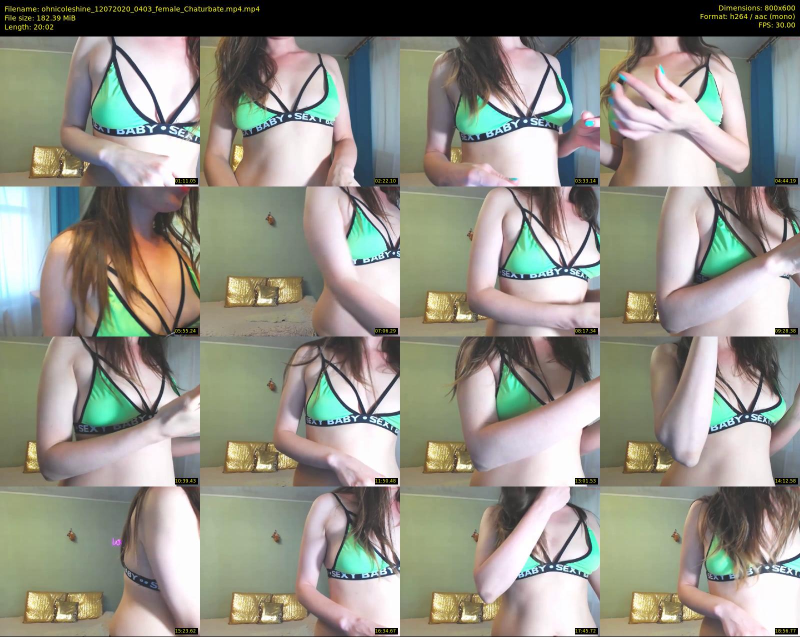 ohnicoleshine — 21 minute Chaturbate female cam show recording, 480p, Jul 12, 2020