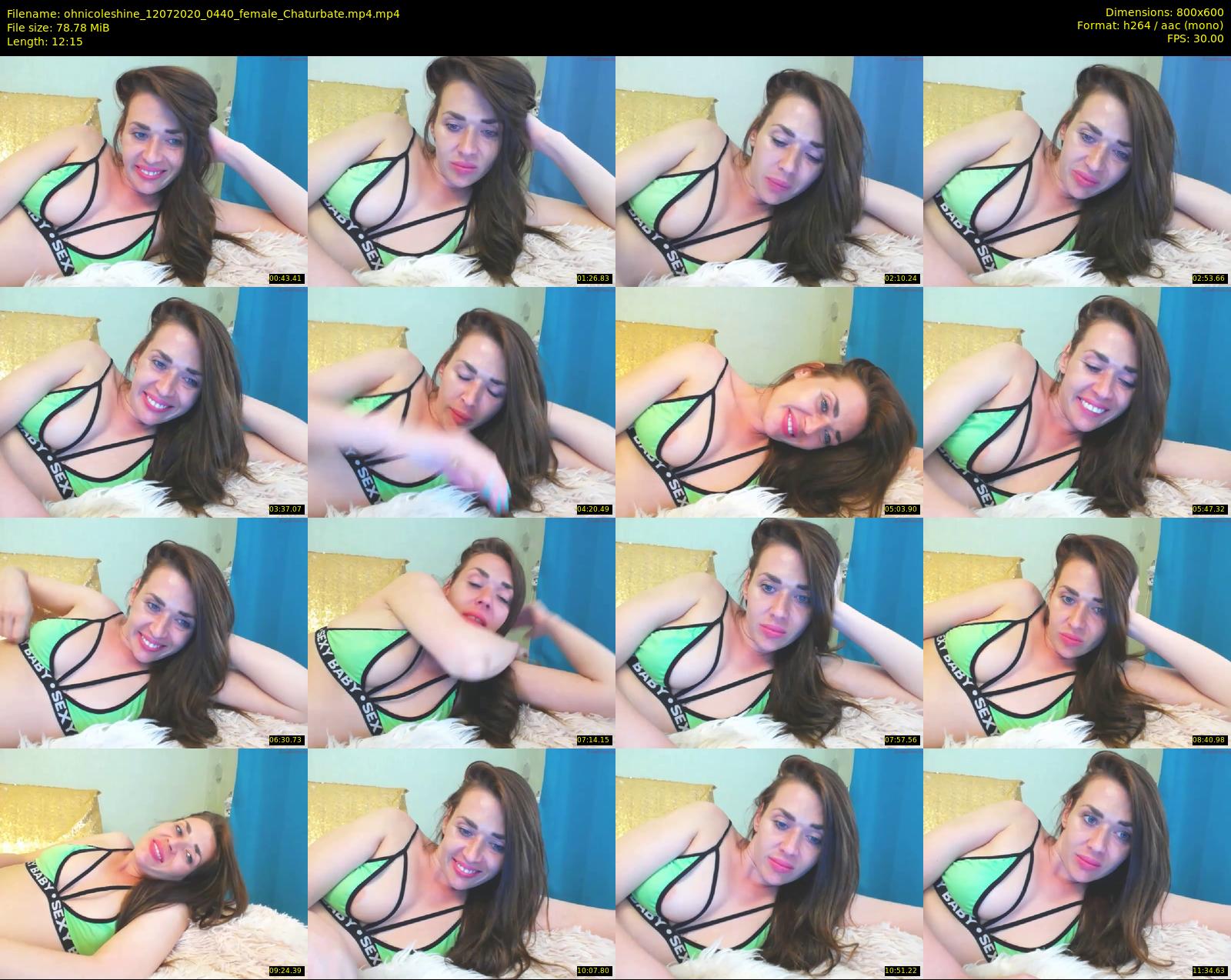 ohnicoleshine — 13 minute Chaturbate female cam show recording, 480p, Jul 12, 2020