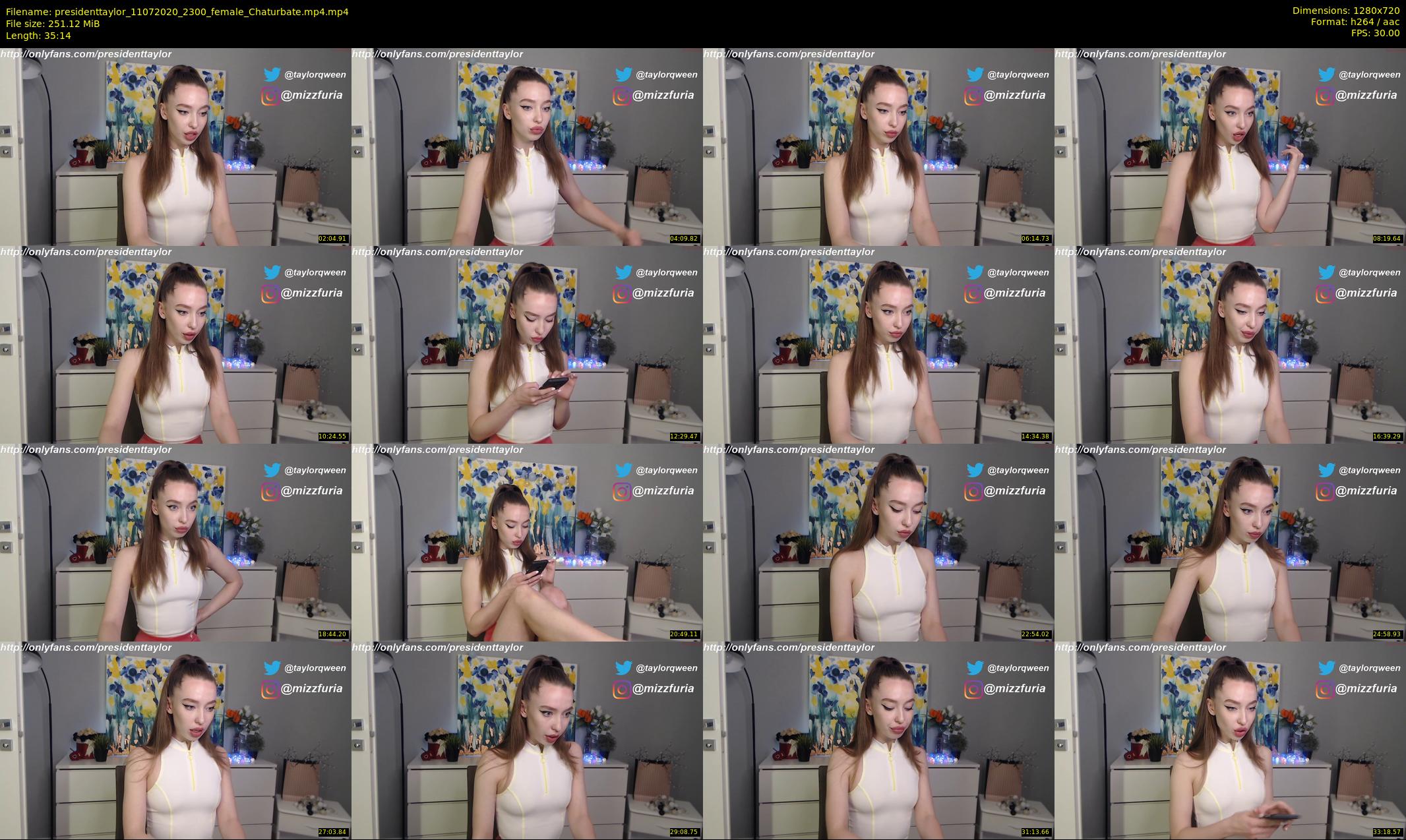 presidenttaylor — 36 minute Chaturbate female cam show recording, 720p, Jul 11, 2020