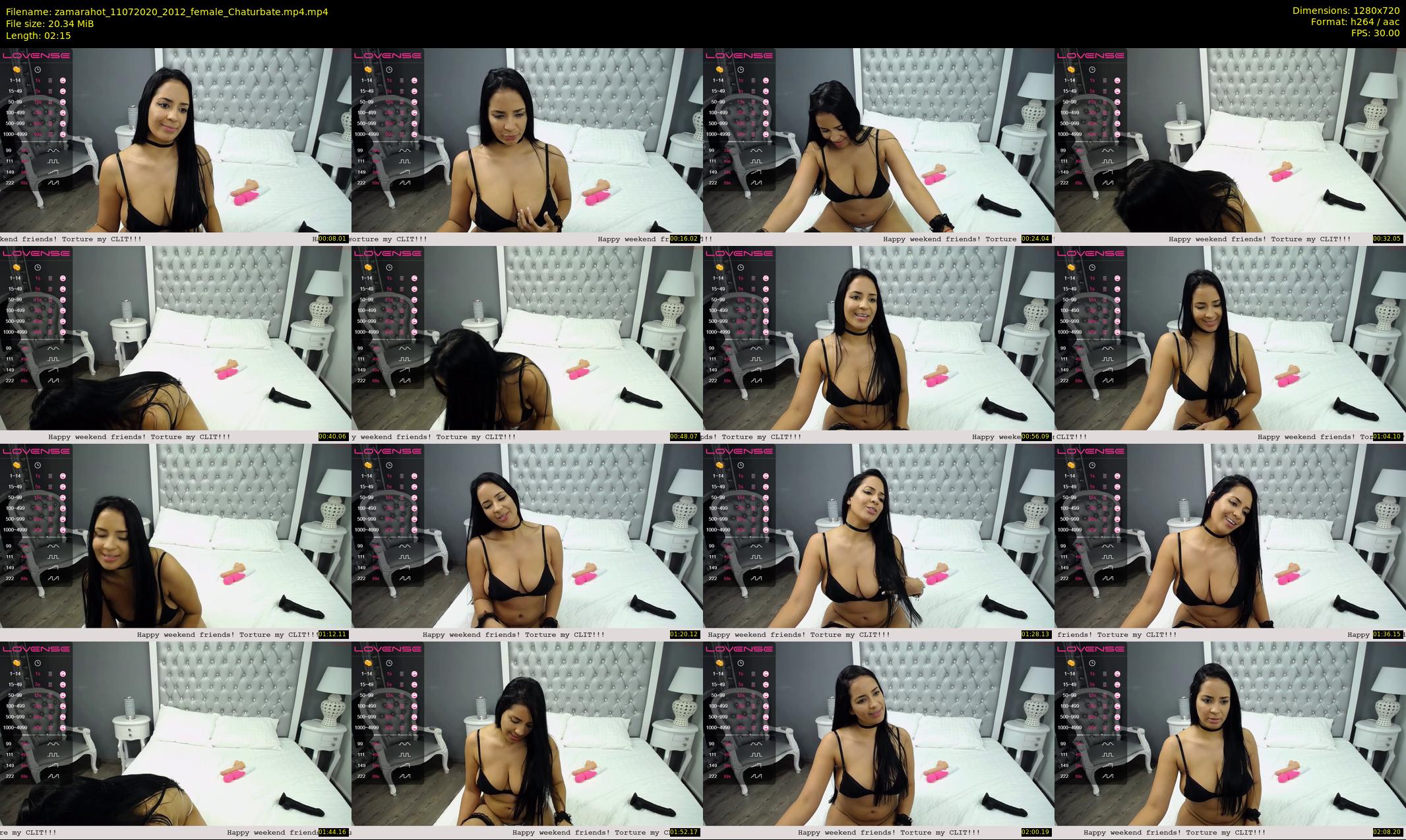 zamarahot — 3 minute Chaturbate female cam show recording, 720p, Jul 11, 2020