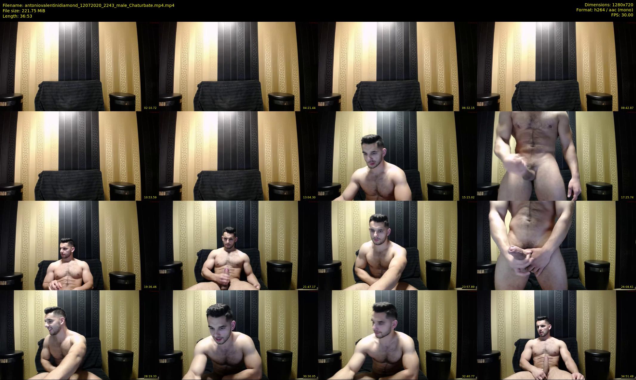 antoniovalentinidiamond — 37 minute Chaturbate male cam show recording, 720p, Jul 12, 2020