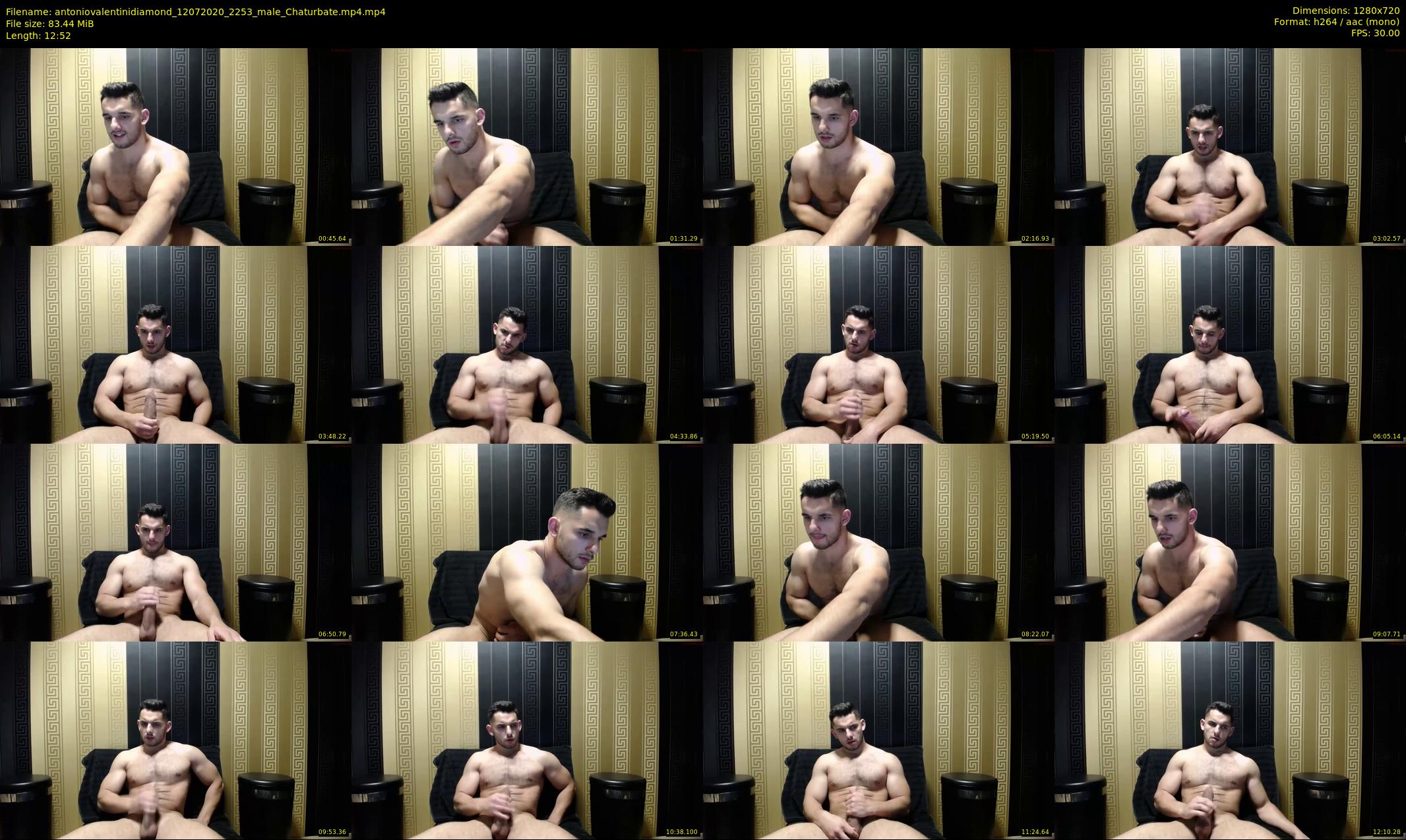 antoniovalentinidiamond — 13 minute Chaturbate male cam show recording, 720p, Jul 12, 2020