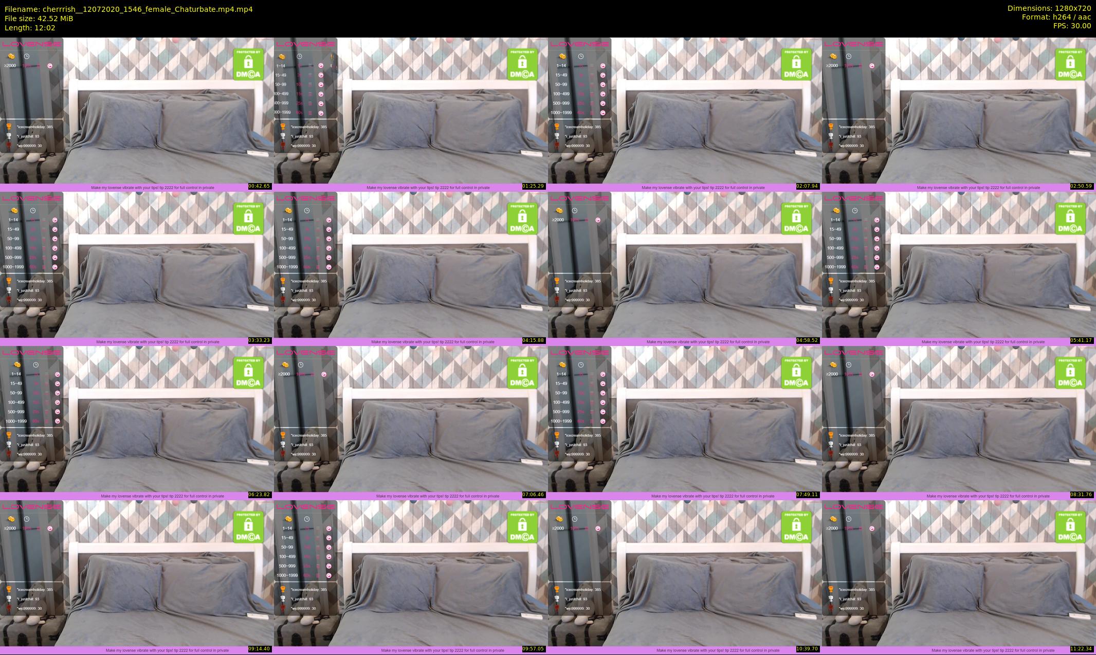 cherrrish_ — 13 minute Chaturbate female cam show recording, 720p, Jul 12, 2020