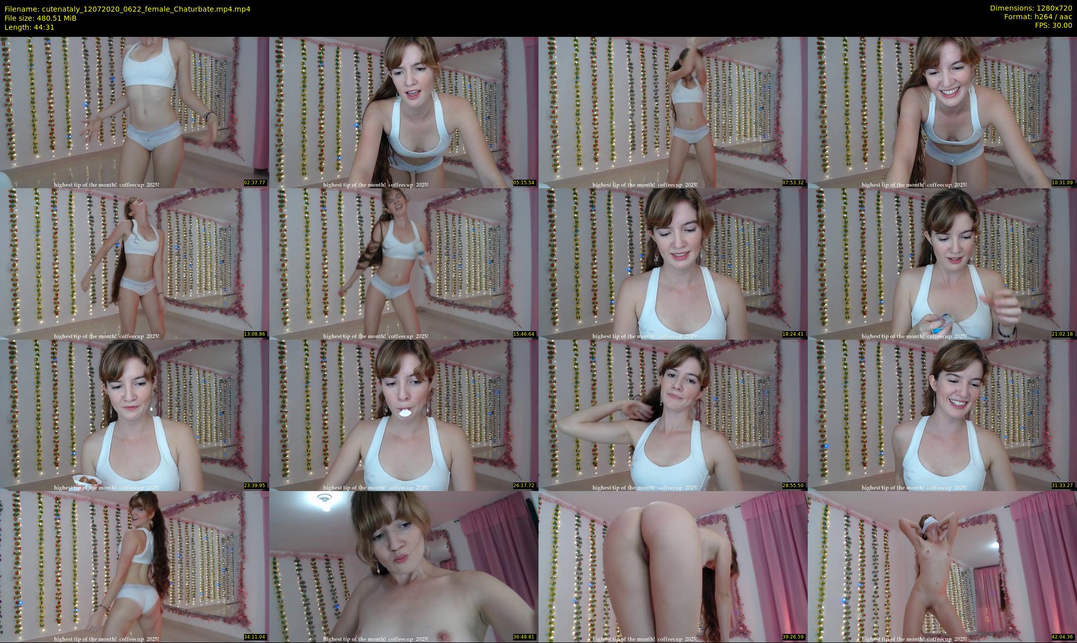 cutenataly — 45 minute Chaturbate female cam show recording, 720p, Jul 12, 2020