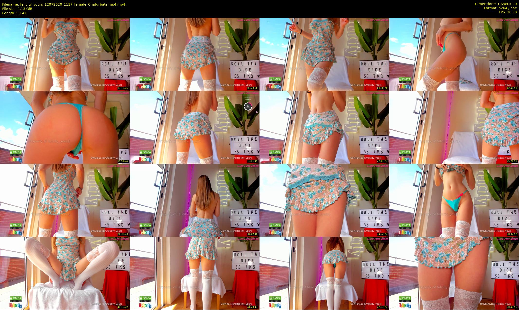 felicity_yours — 54 minute Chaturbate female cam show recording, 1080p, Jul 12, 2020