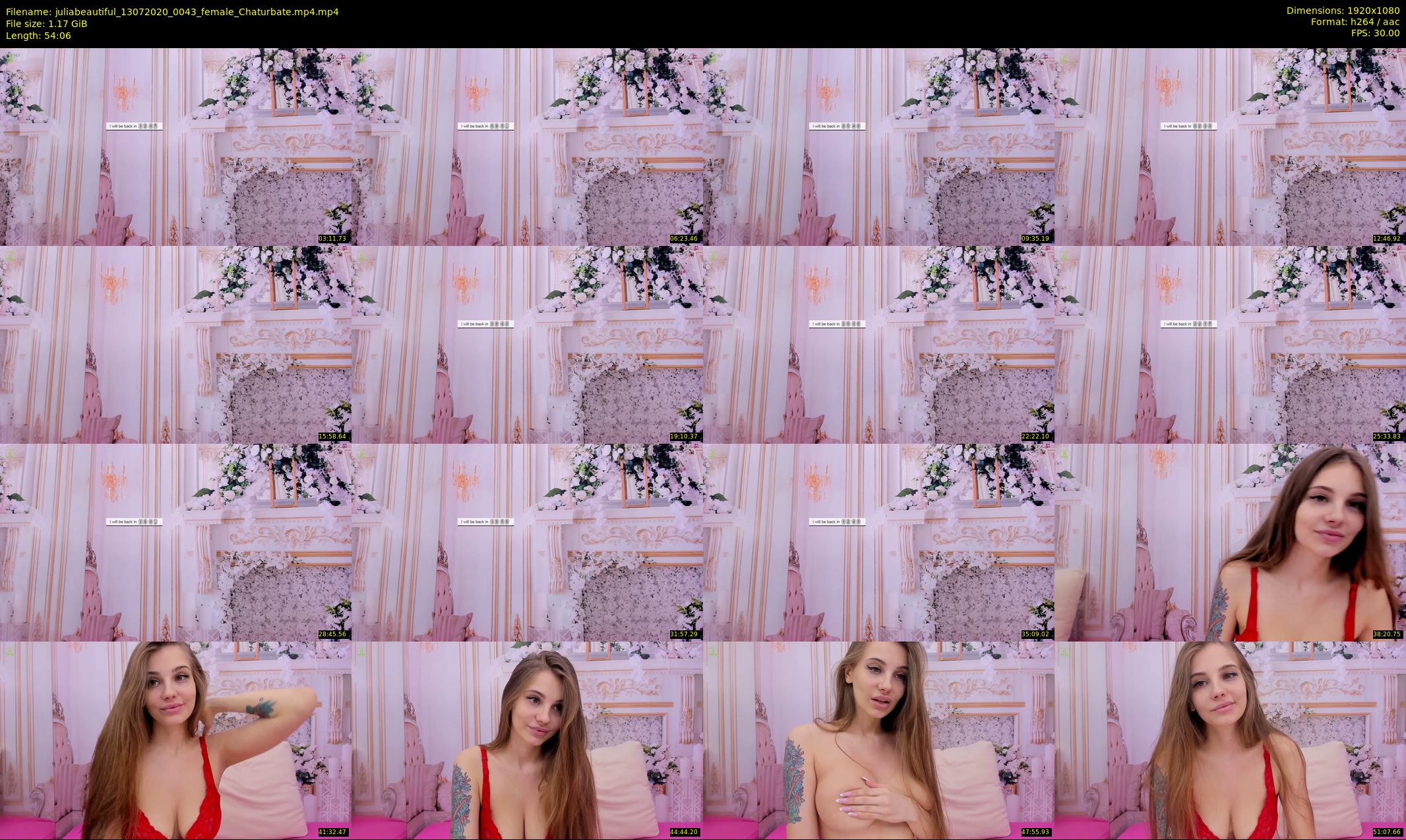 juliabeautiful — 55 minute Chaturbate female cam show recording, 1080p, Jul 13, 2020