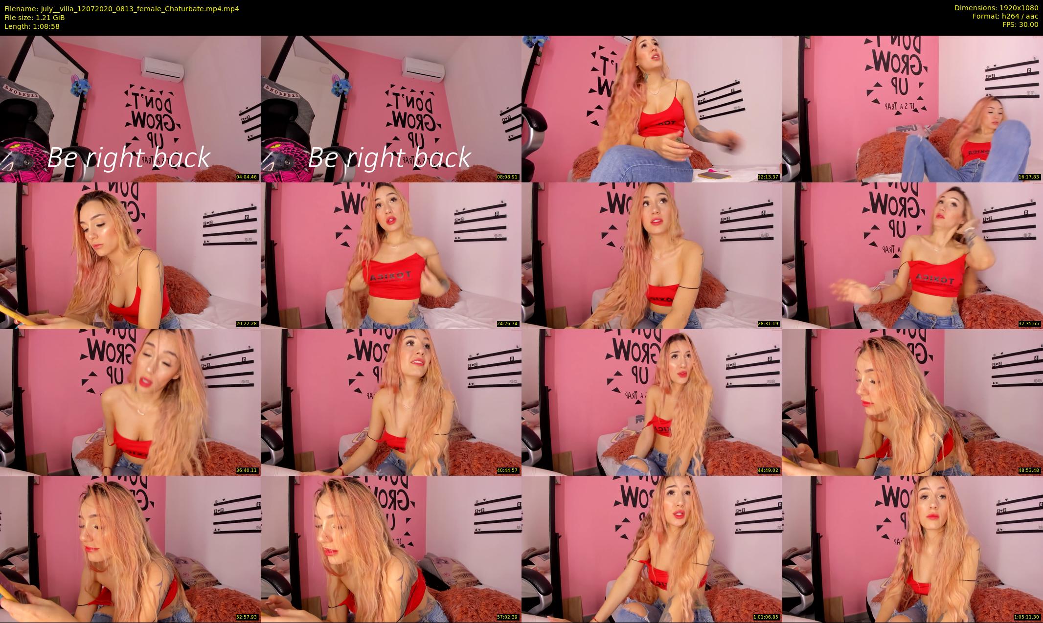 july__villa — 69 minute Chaturbate female cam show recording, 1080p, Jul 12, 2020