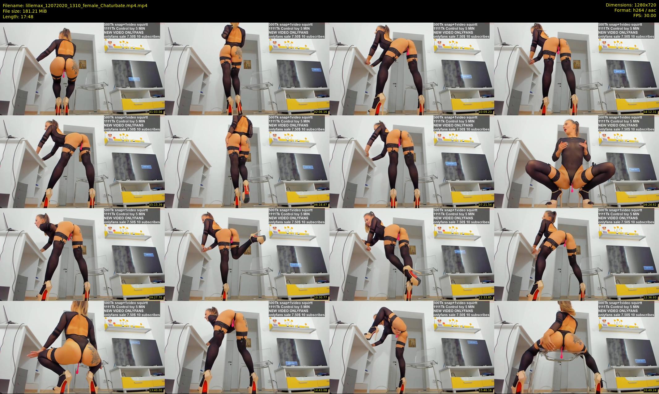lillemax — 18 minute Chaturbate female cam show recording, 720p, Jul 12, 2020