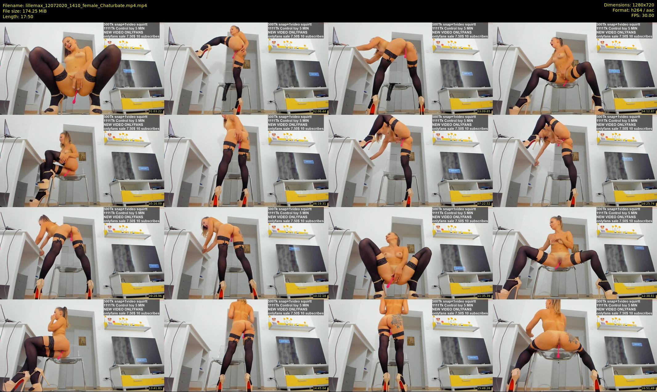 lillemax — 18 minute Chaturbate female cam show recording, 720p, Jul 12, 2020