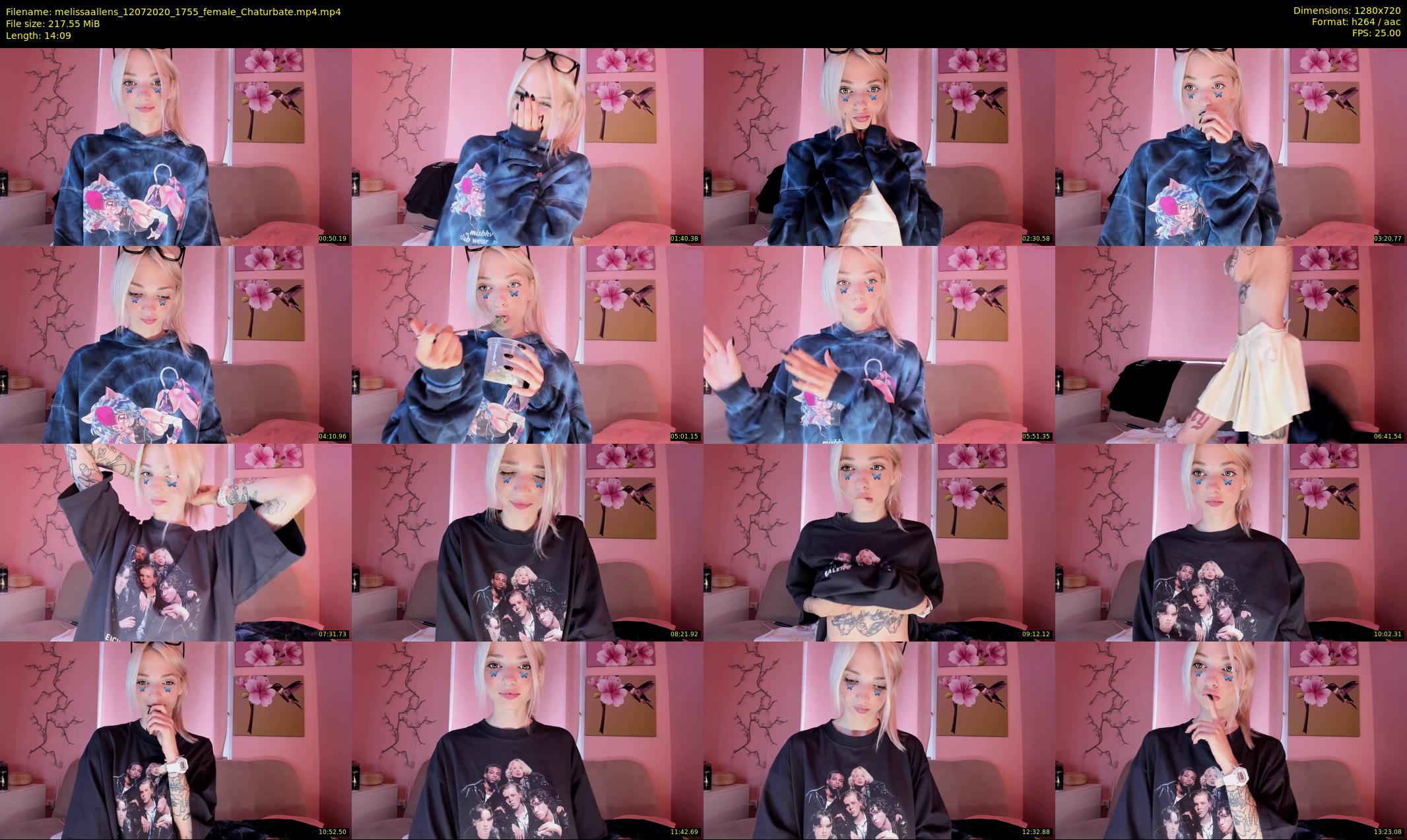 melissaallens — 15 minute Chaturbate female cam show recording, 720p, Jul 12, 2020