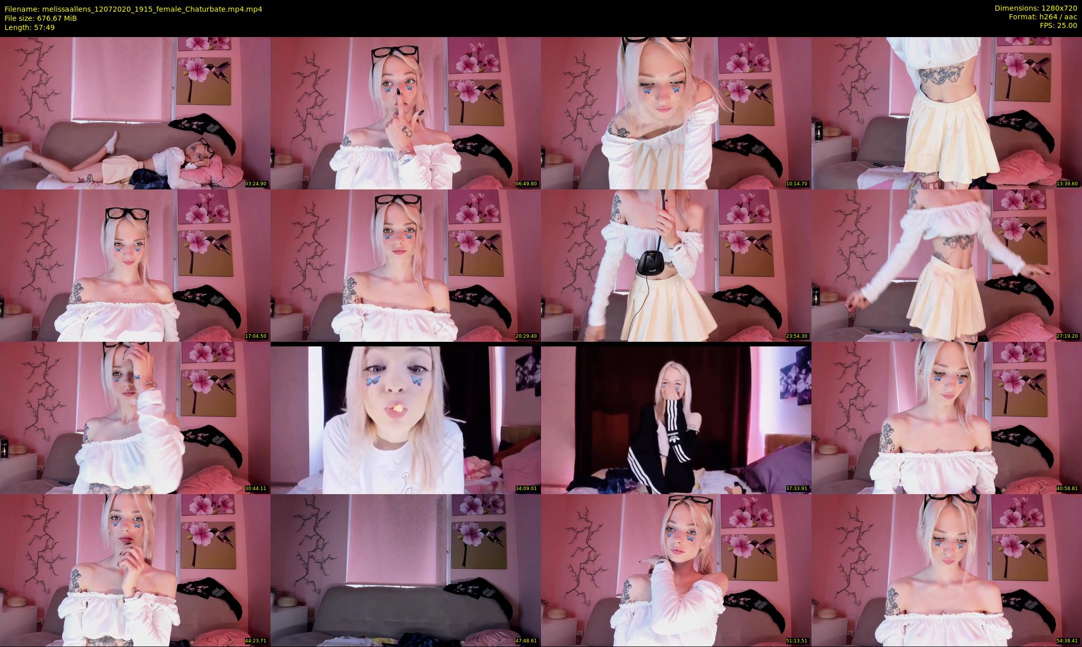 melissaallens — 58 minute Chaturbate female cam show recording, 720p, Jul 12, 2020