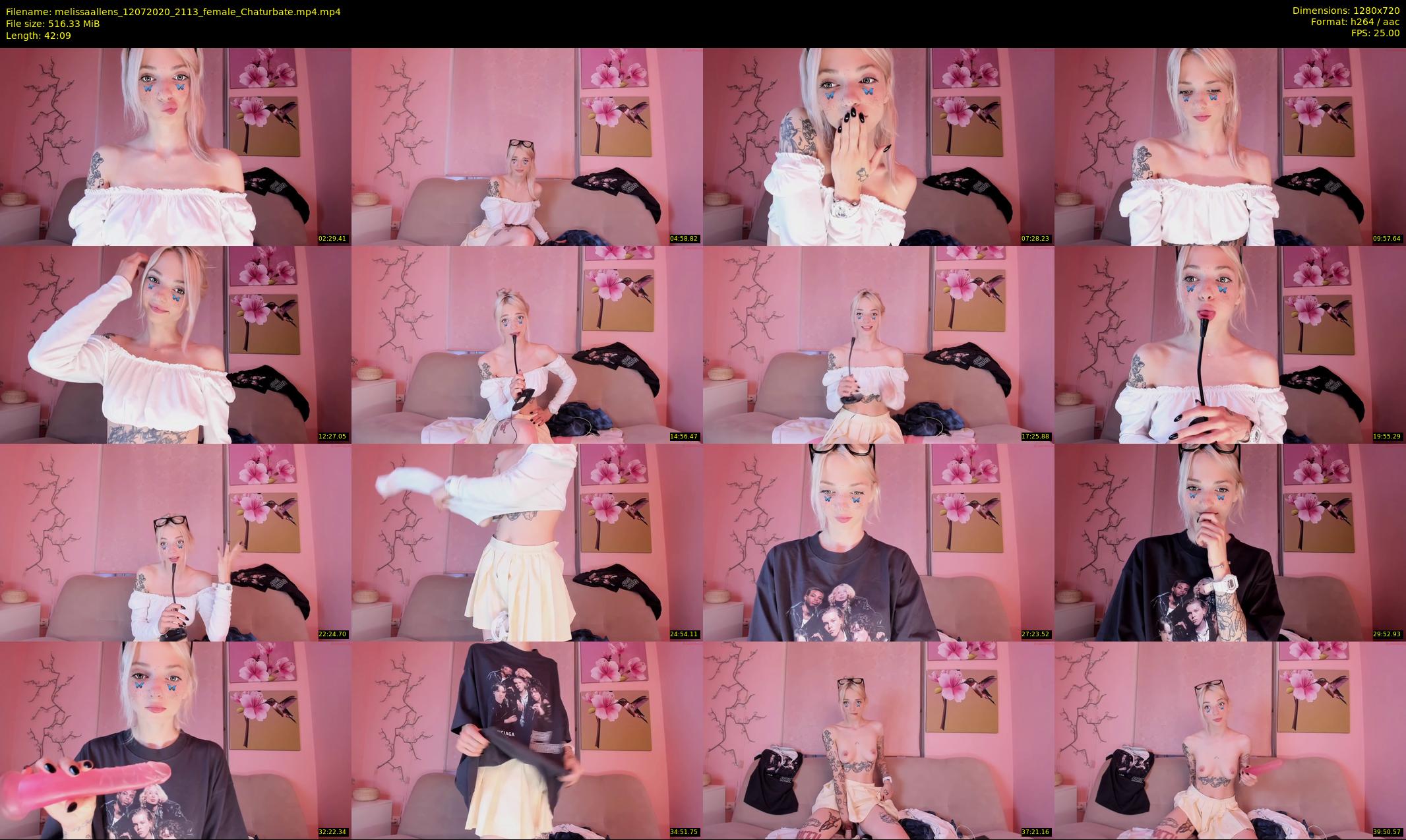 melissaallens — 43 minute Chaturbate female cam show recording, 720p, Jul 12, 2020
