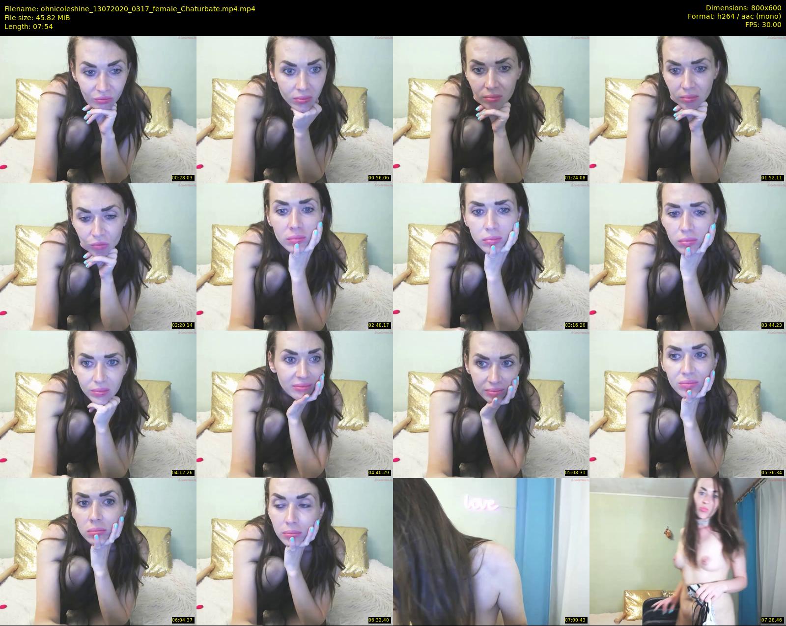 ohnicoleshine — 8 minute Chaturbate female cam show recording, 480p, Jul 13, 2020