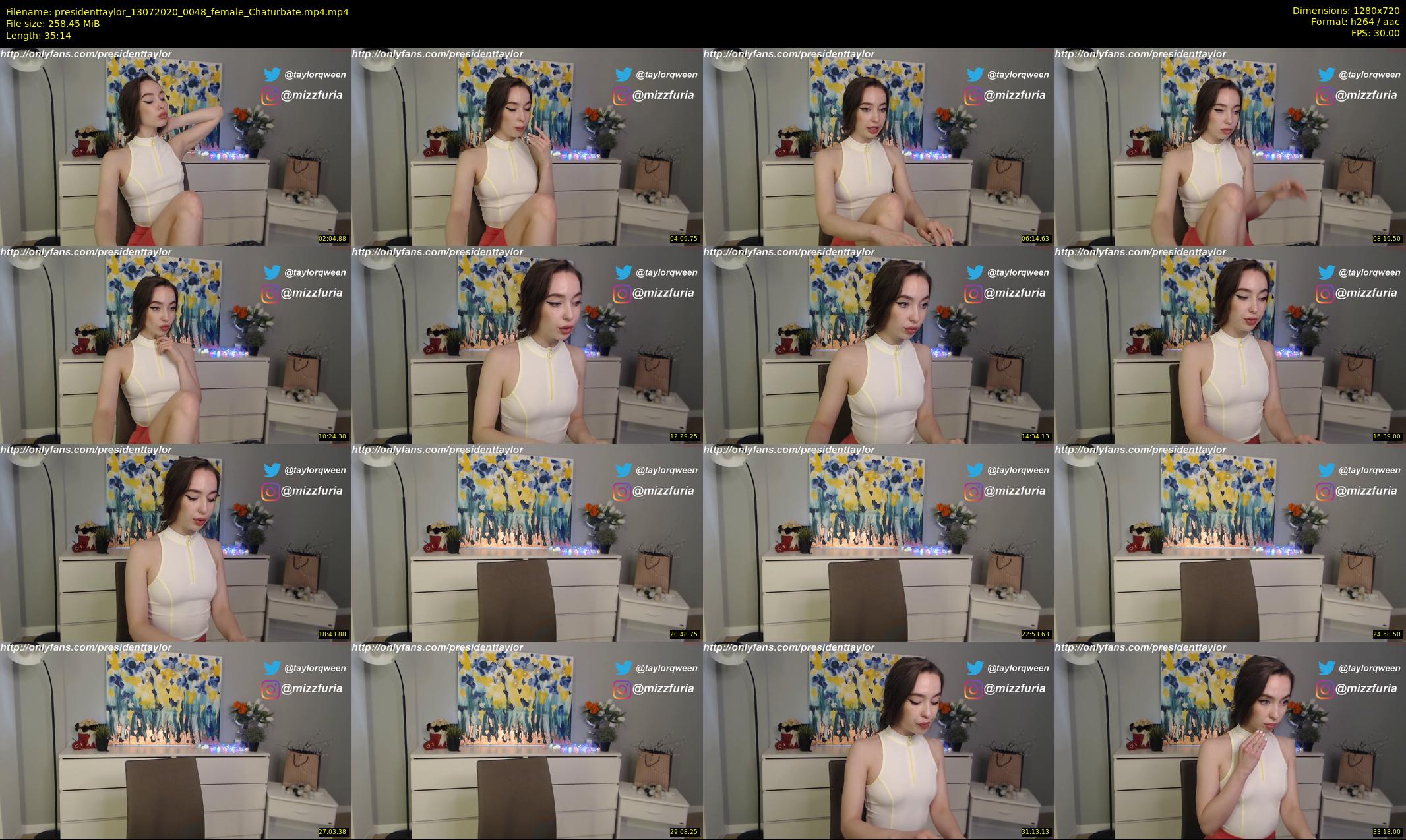 presidenttaylor — 36 minute Chaturbate female cam show recording, 720p, Jul 13, 2020