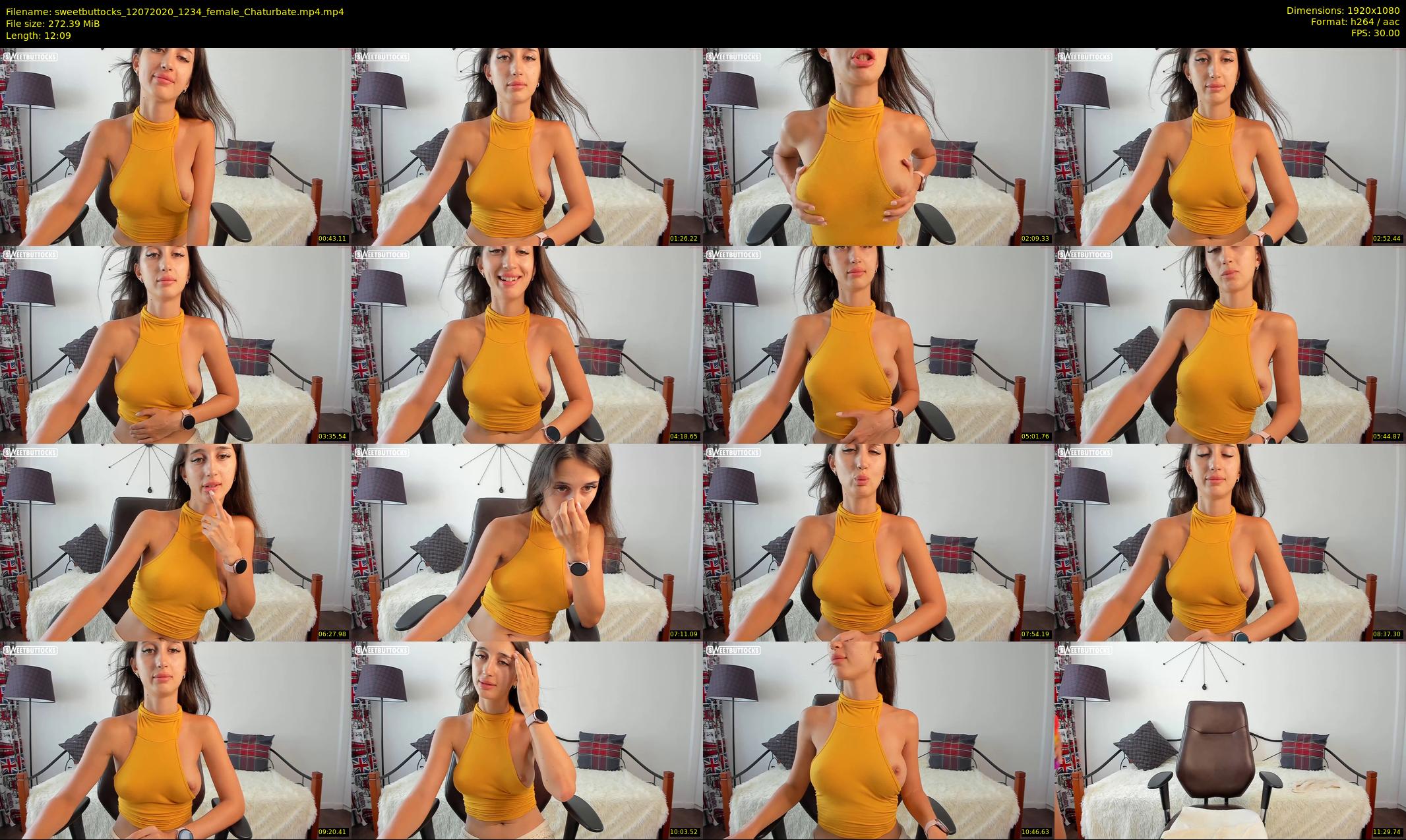 sweetbuttocks — 13 minute Chaturbate female cam show recording, 1080p, Jul 12, 2020