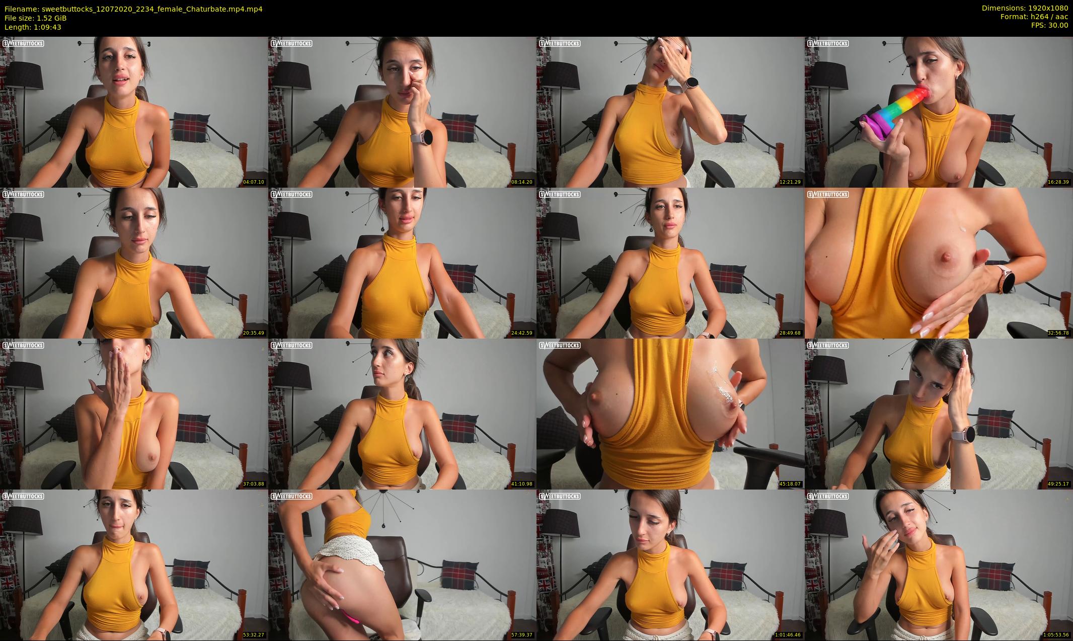 sweetbuttocks — 70 minute Chaturbate female cam show recording, 1080p, Jul 12, 2020