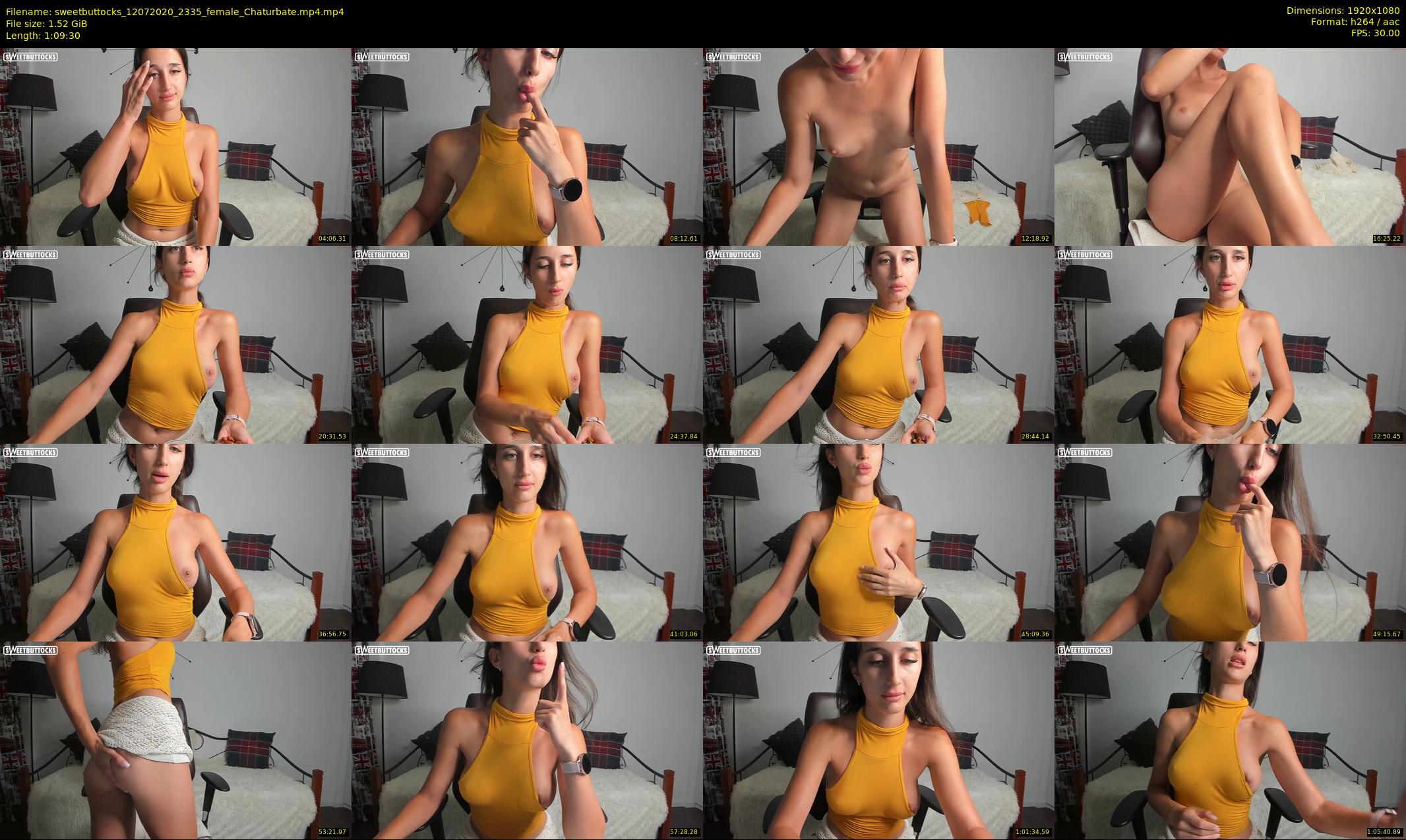 sweetbuttocks — 70 minute Chaturbate female cam show recording, 1080p, Jul 12, 2020