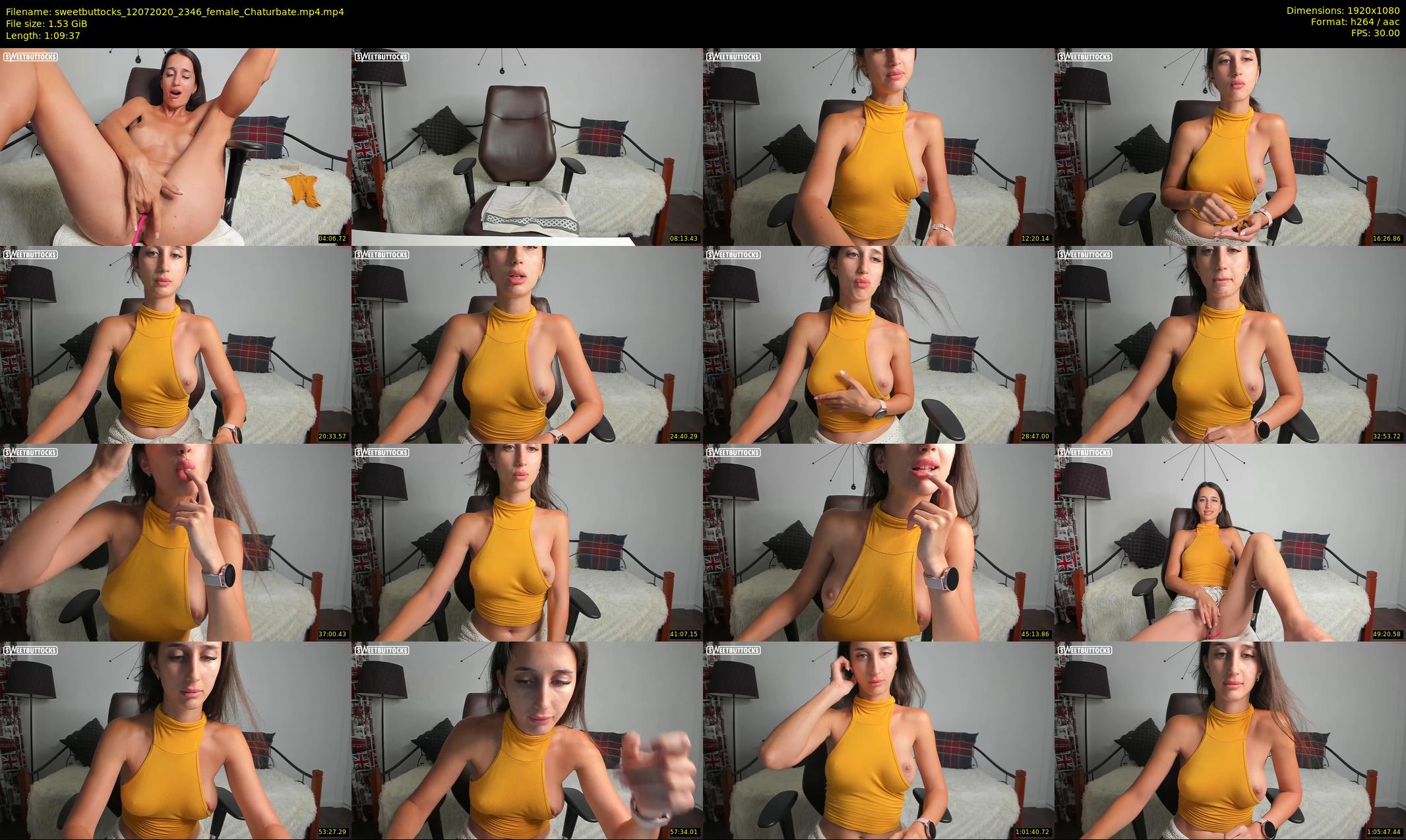sweetbuttocks — 70 minute Chaturbate female cam show recording, 1080p, Jul 12, 2020
