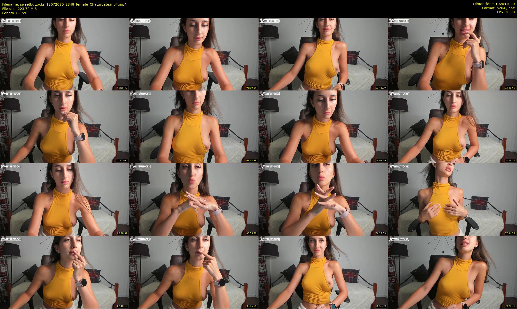 sweetbuttocks — 10 minute Chaturbate female cam show recording, 1080p, Jul 12, 2020