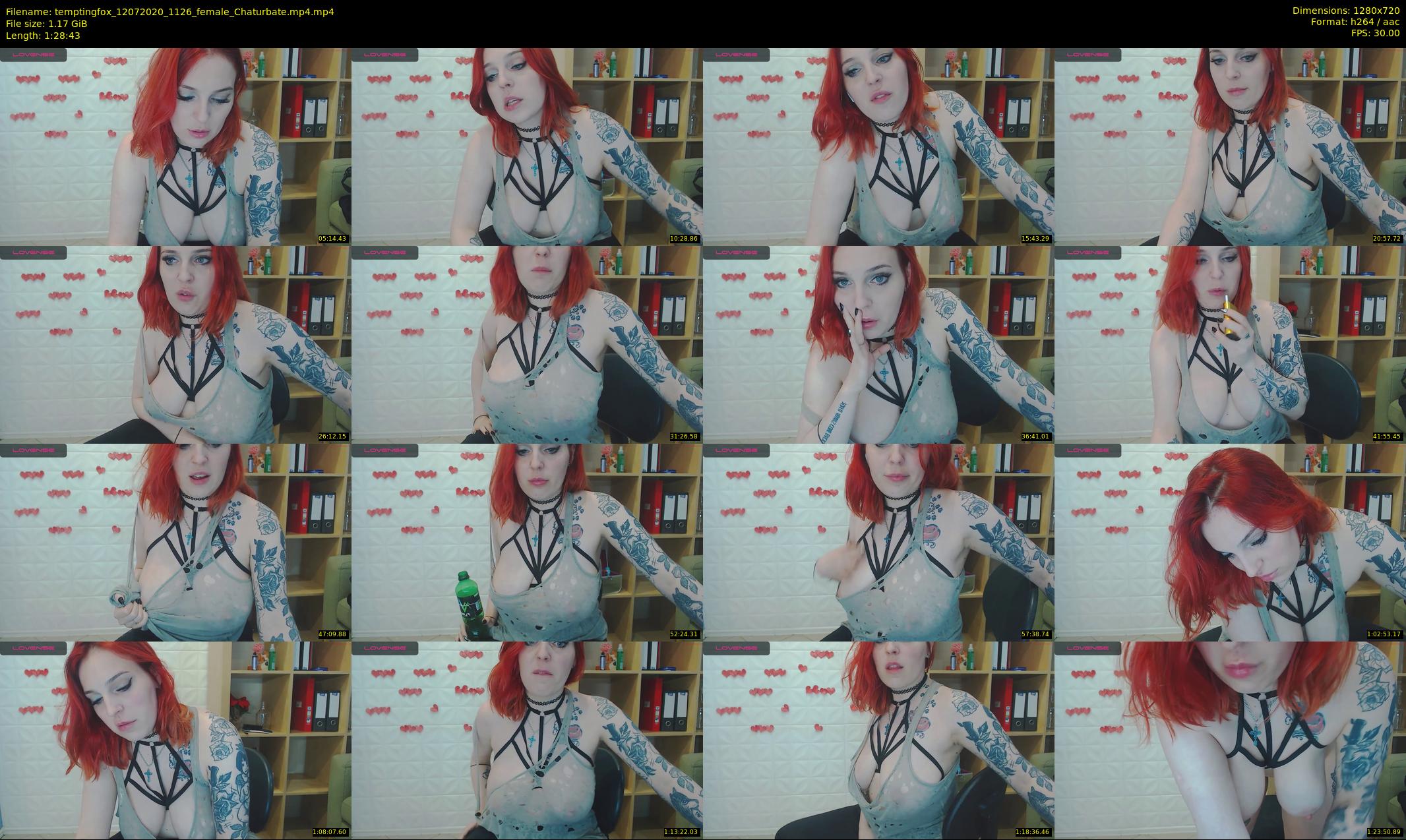 temptingfox — 89 minute Chaturbate female cam show recording, 720p, Jul 12, 2020