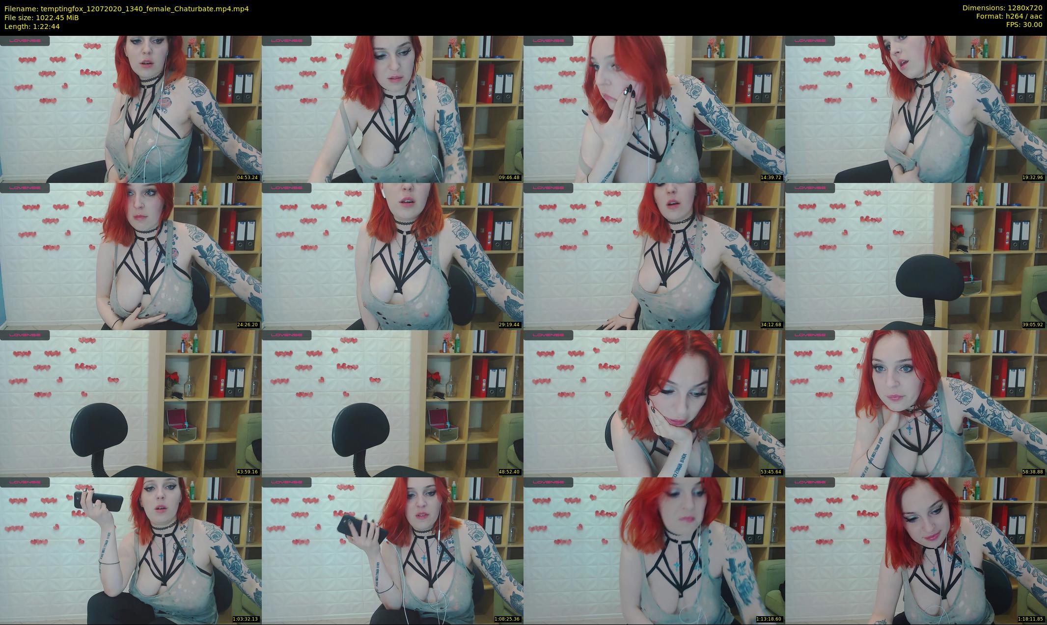 temptingfox — 83 minute Chaturbate female cam show recording, 720p, Jul 12, 2020