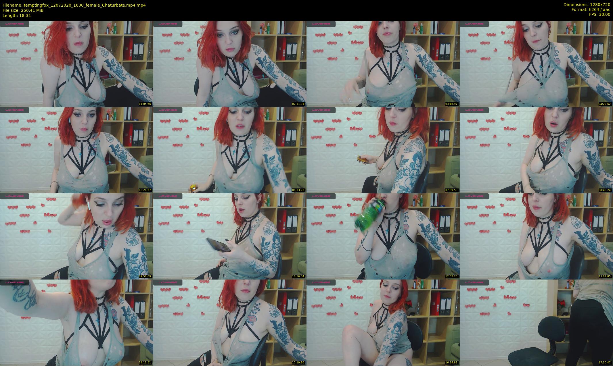 temptingfox — 19 minute Chaturbate female cam show recording, 720p, Jul 12, 2020
