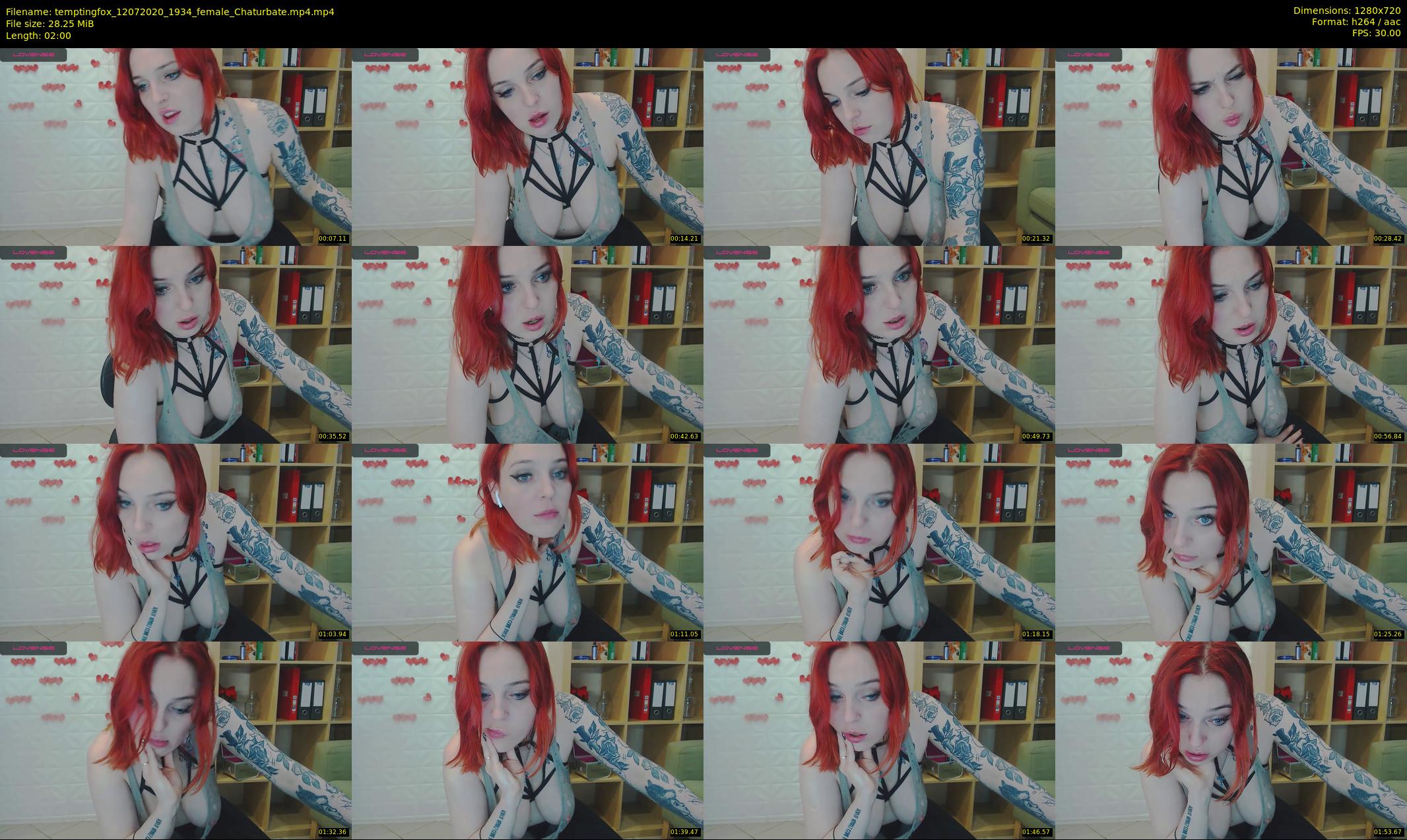 temptingfox — 2 minute Chaturbate female cam show recording, 720p, Jul 12, 2020