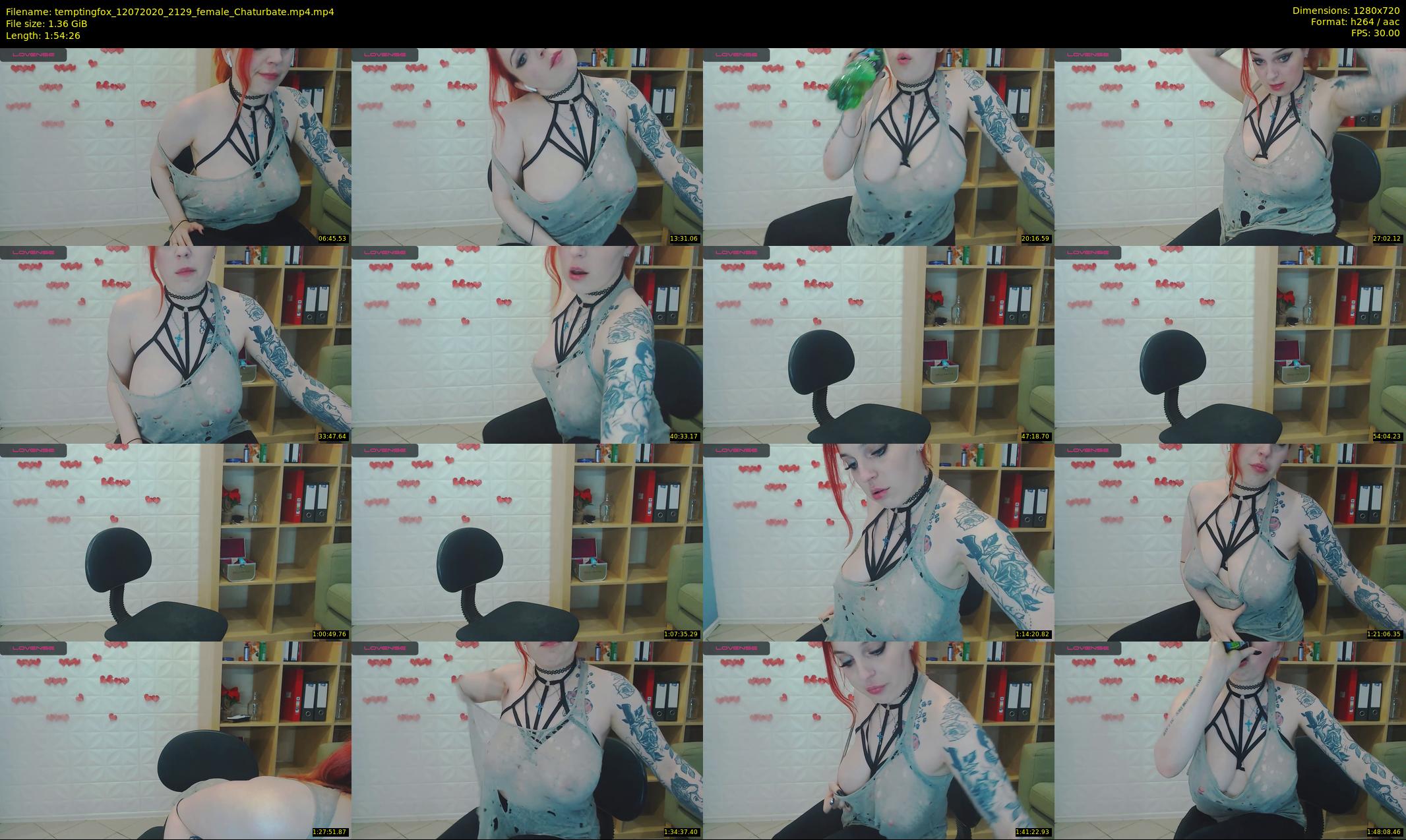 temptingfox — 115 minute Chaturbate female cam show recording, 720p, Jul 12, 2020