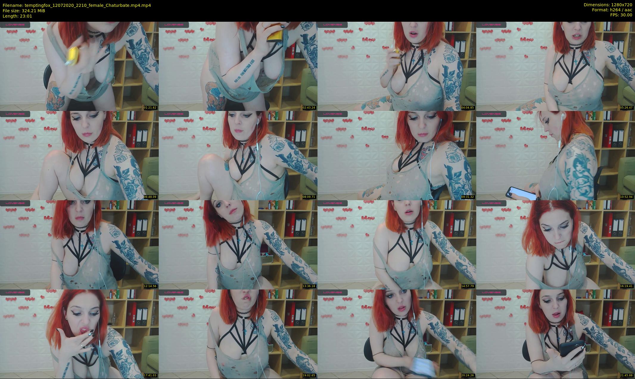 temptingfox — 24 minute Chaturbate female cam show recording, 720p, Jul 12, 2020