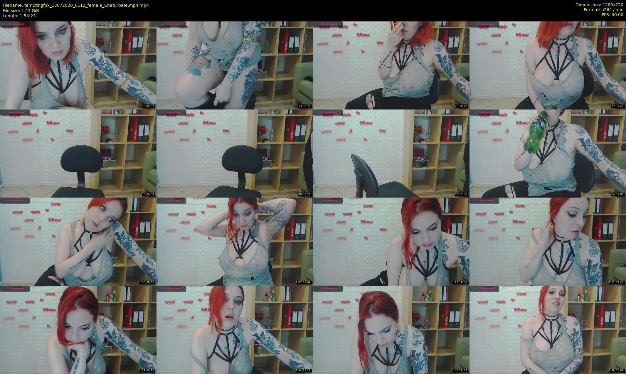 temptingfox — 115 minute Chaturbate female cam show recording, 720p, Jul 13, 2020