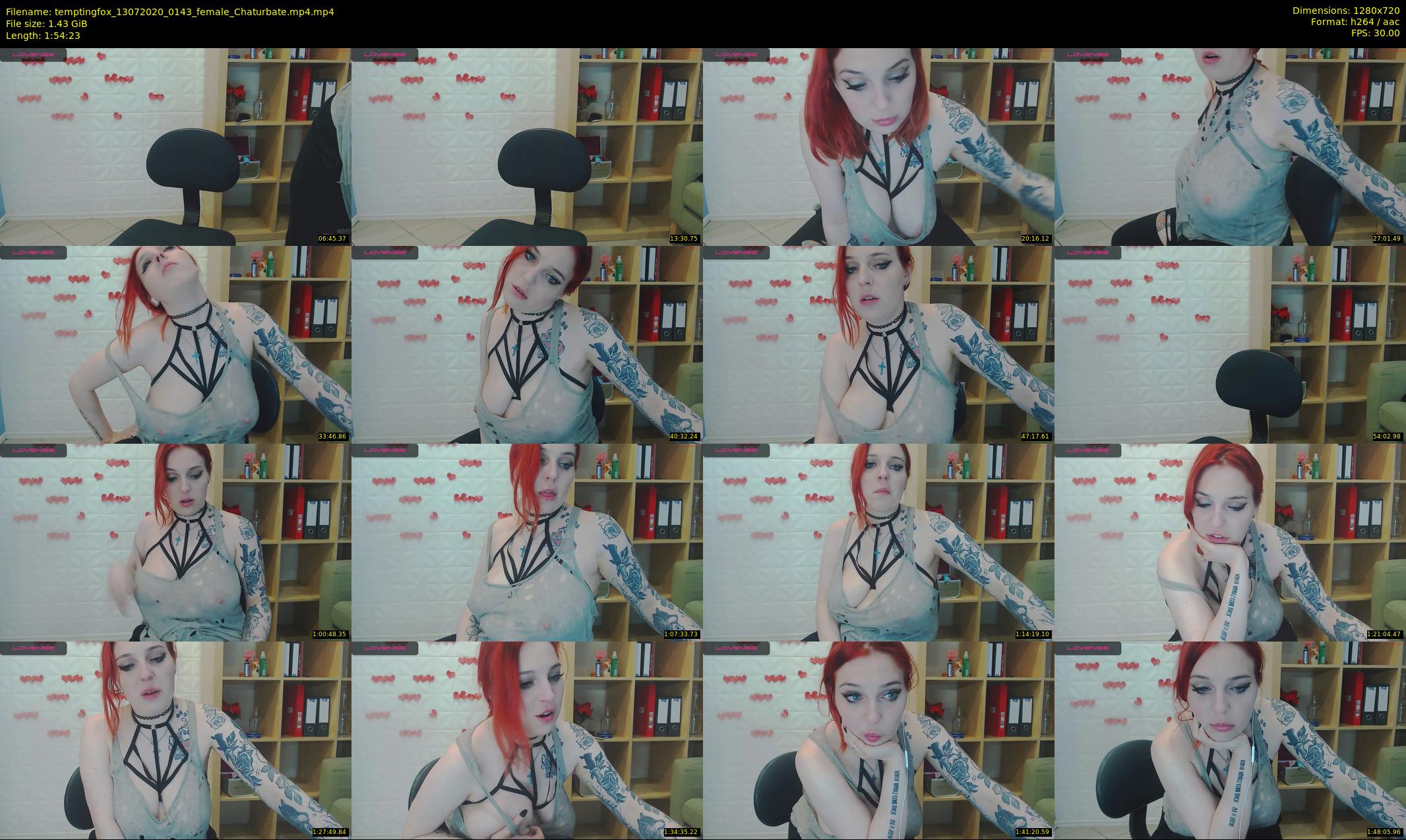 temptingfox — 115 minute Chaturbate female cam show recording, 720p, Jul 13, 2020