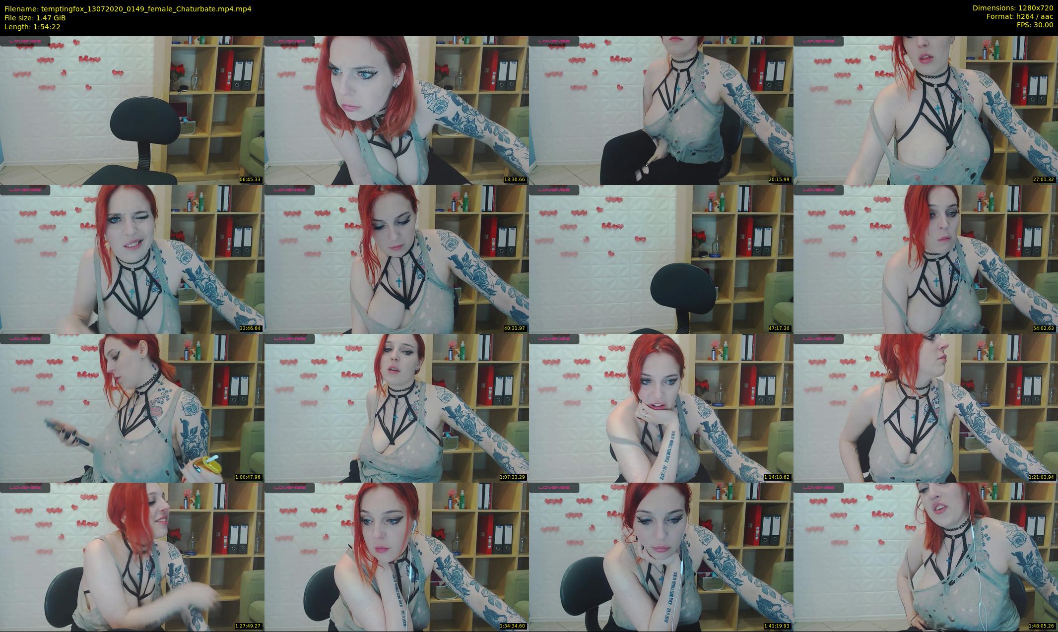 temptingfox — 115 minute Chaturbate female cam show recording, 720p, Jul 13, 2020
