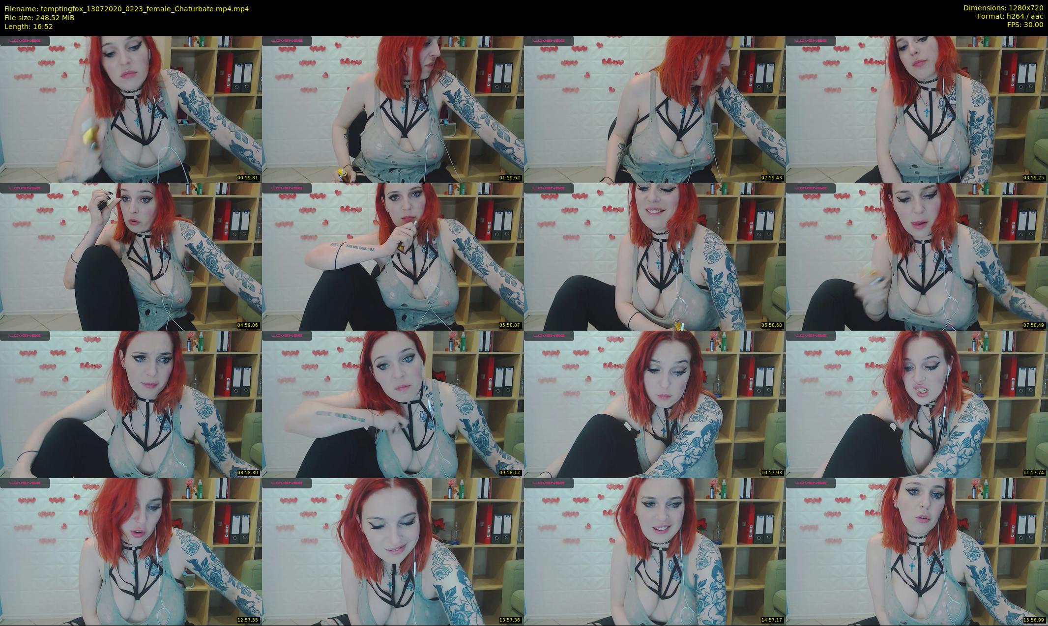 temptingfox — 17 minute Chaturbate female cam show recording, 720p, Jul 13, 2020