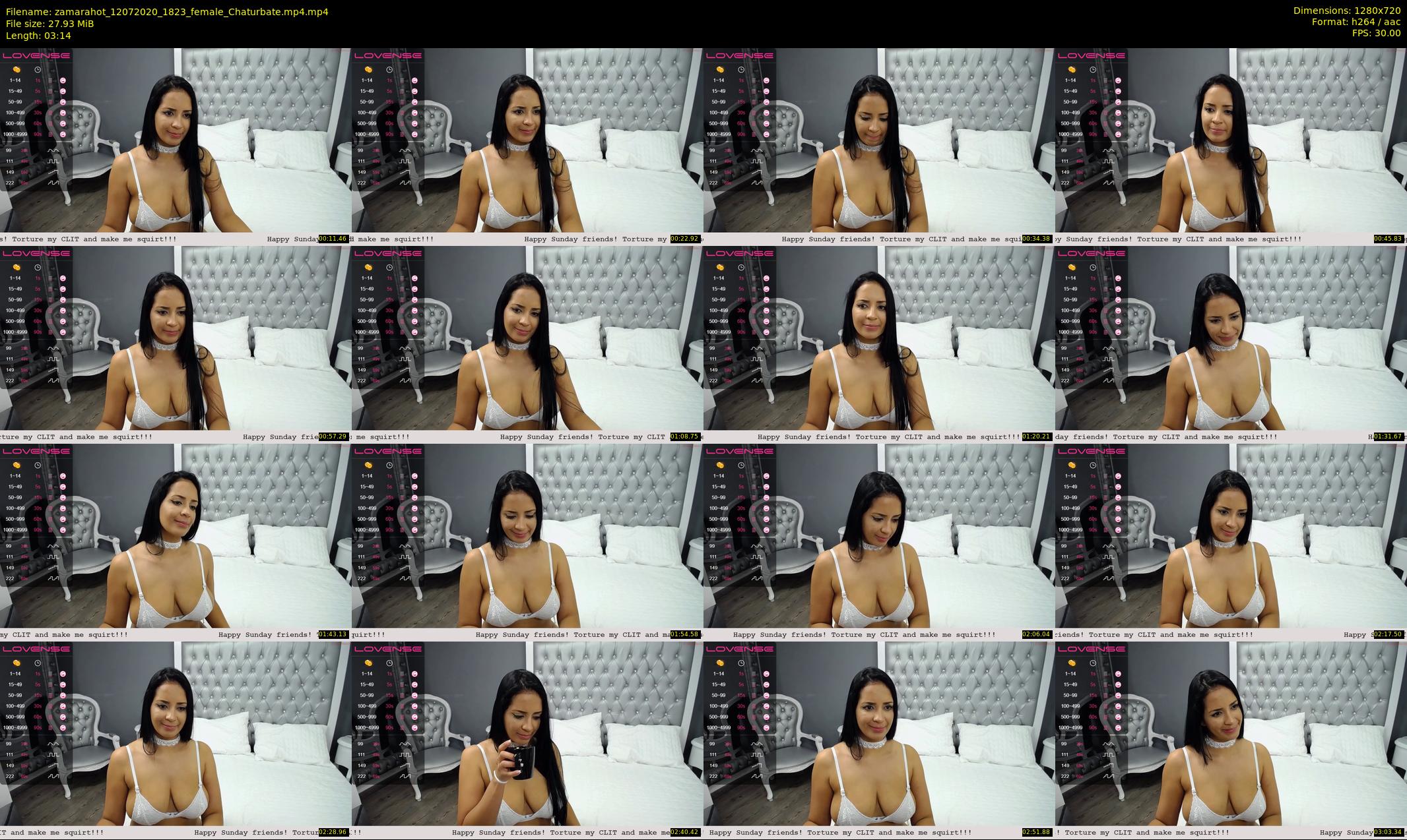 zamarahot — 4 minute Chaturbate female cam show recording, 720p, Jul 12, 2020