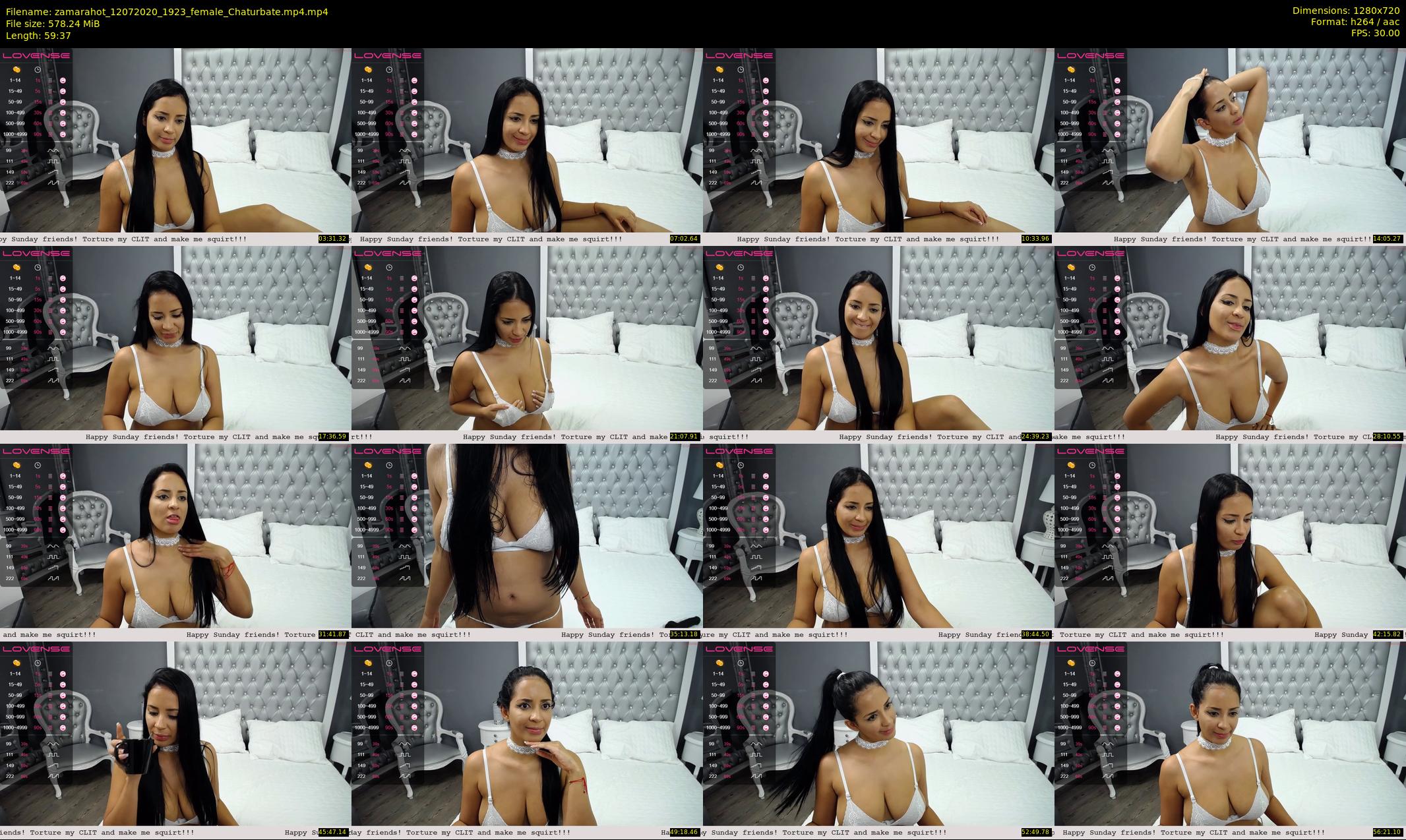 zamarahot — 60 minute Chaturbate female cam show recording, 720p, Jul 12, 2020