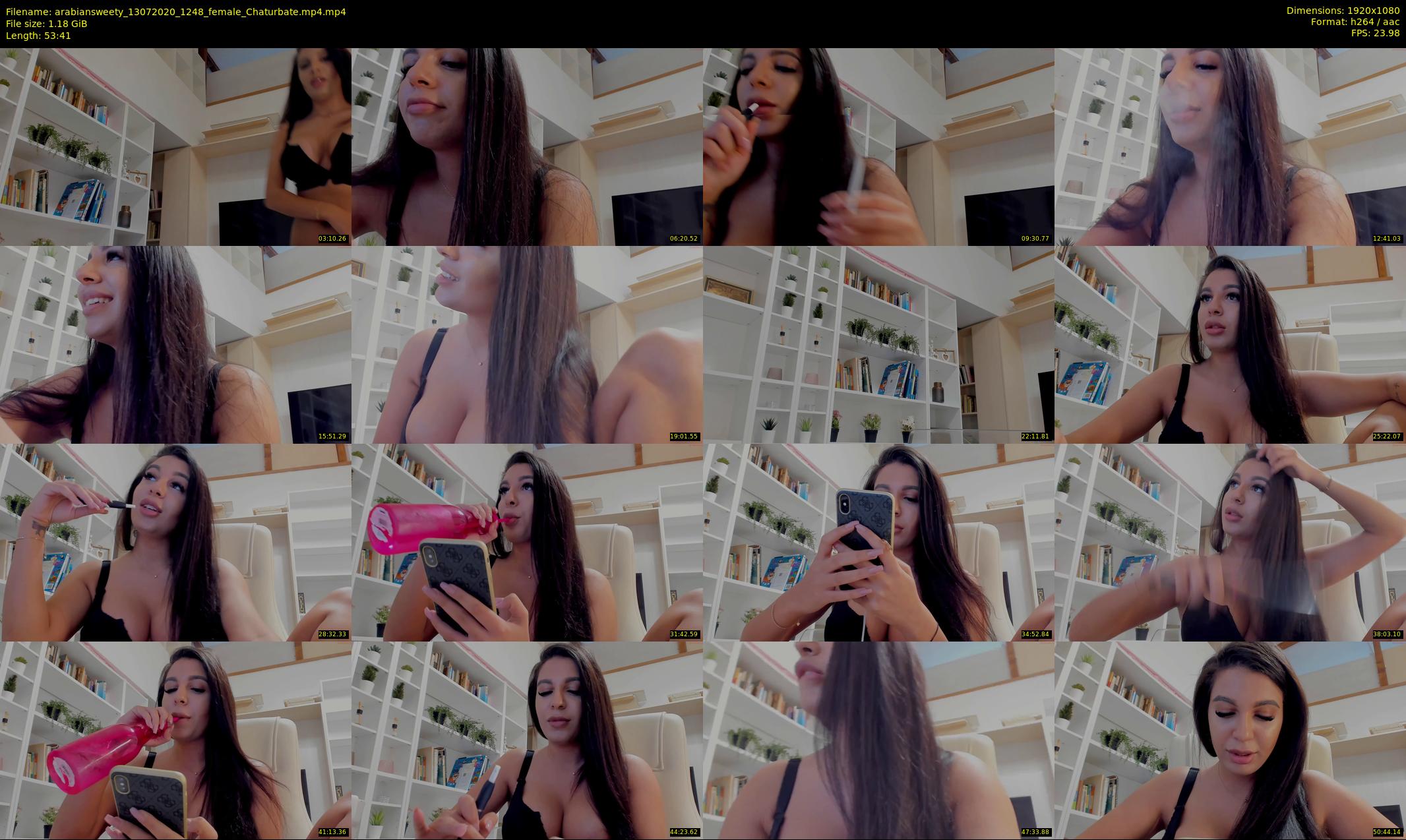 arabiansweety — 54 minute Chaturbate female cam show recording, 1080p, Jul 13, 2020