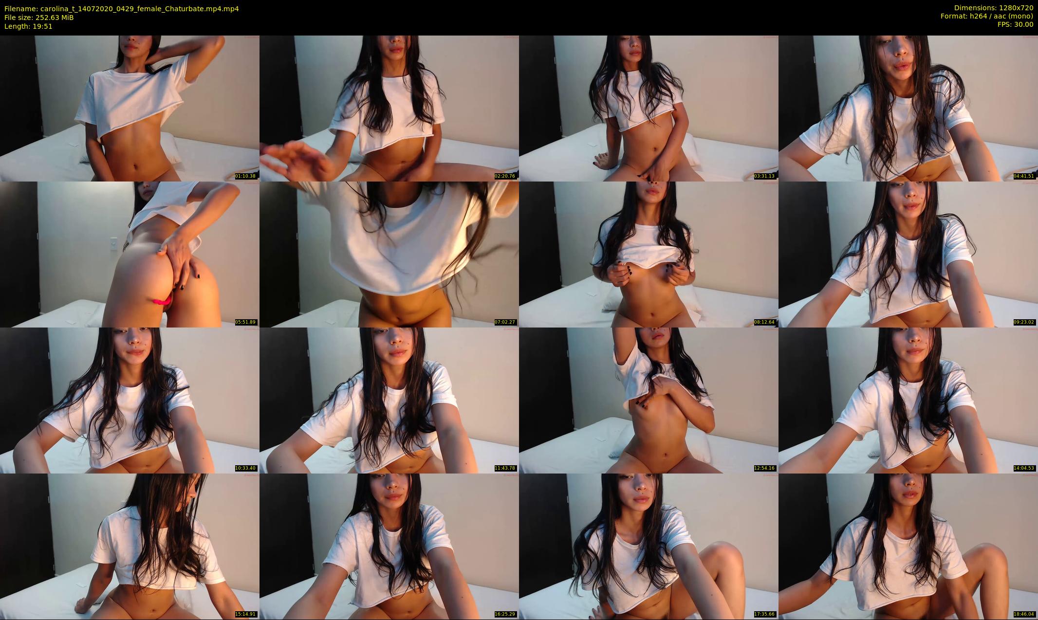 carolina_t — 20 minute Chaturbate female cam show recording, 720p, Jul 14, 2020