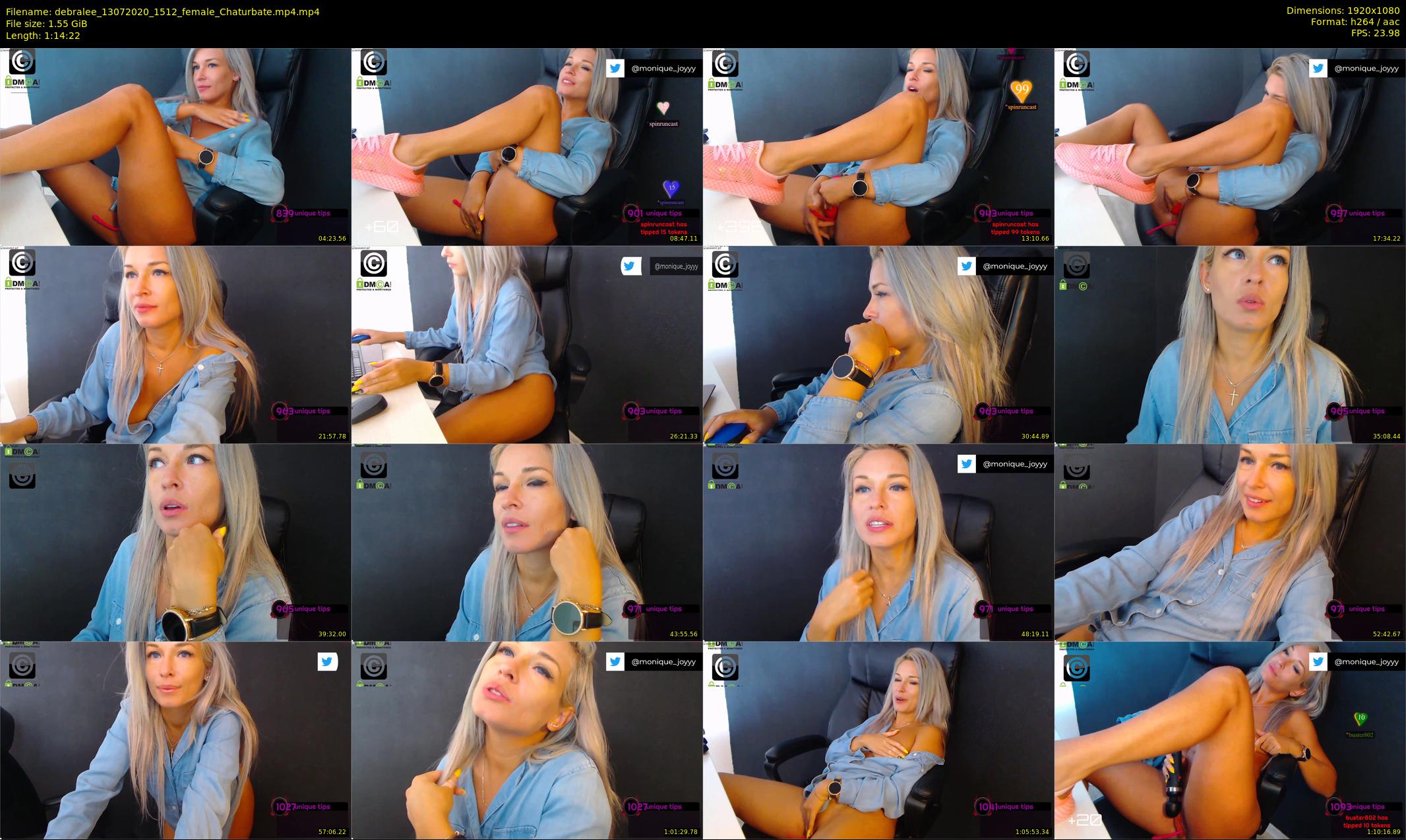 debralee — 75 minute Chaturbate female cam show recording, 1080p, Jul 13, 2020