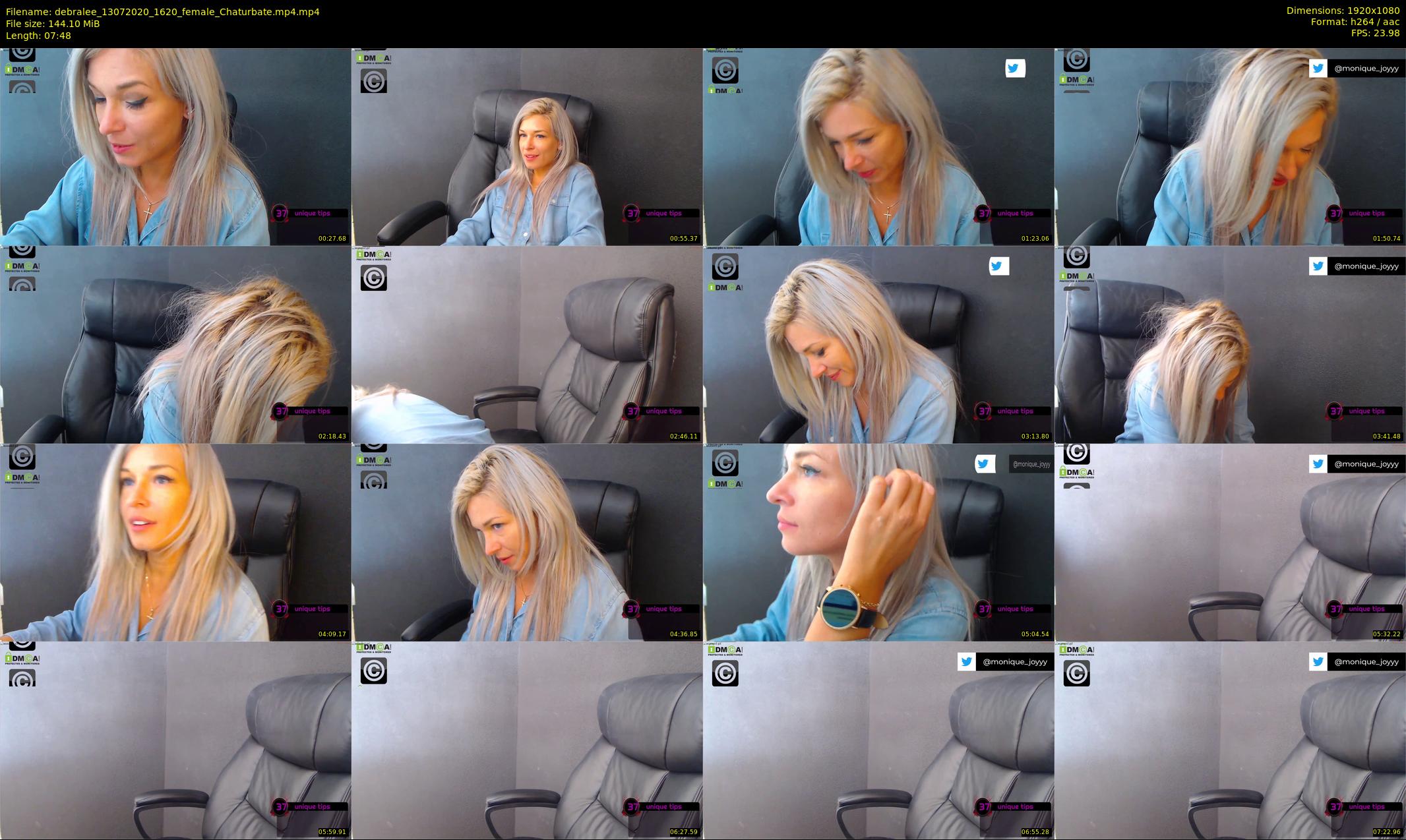 debralee — 8 minute Chaturbate female cam show recording, 1080p, Jul 13, 2020