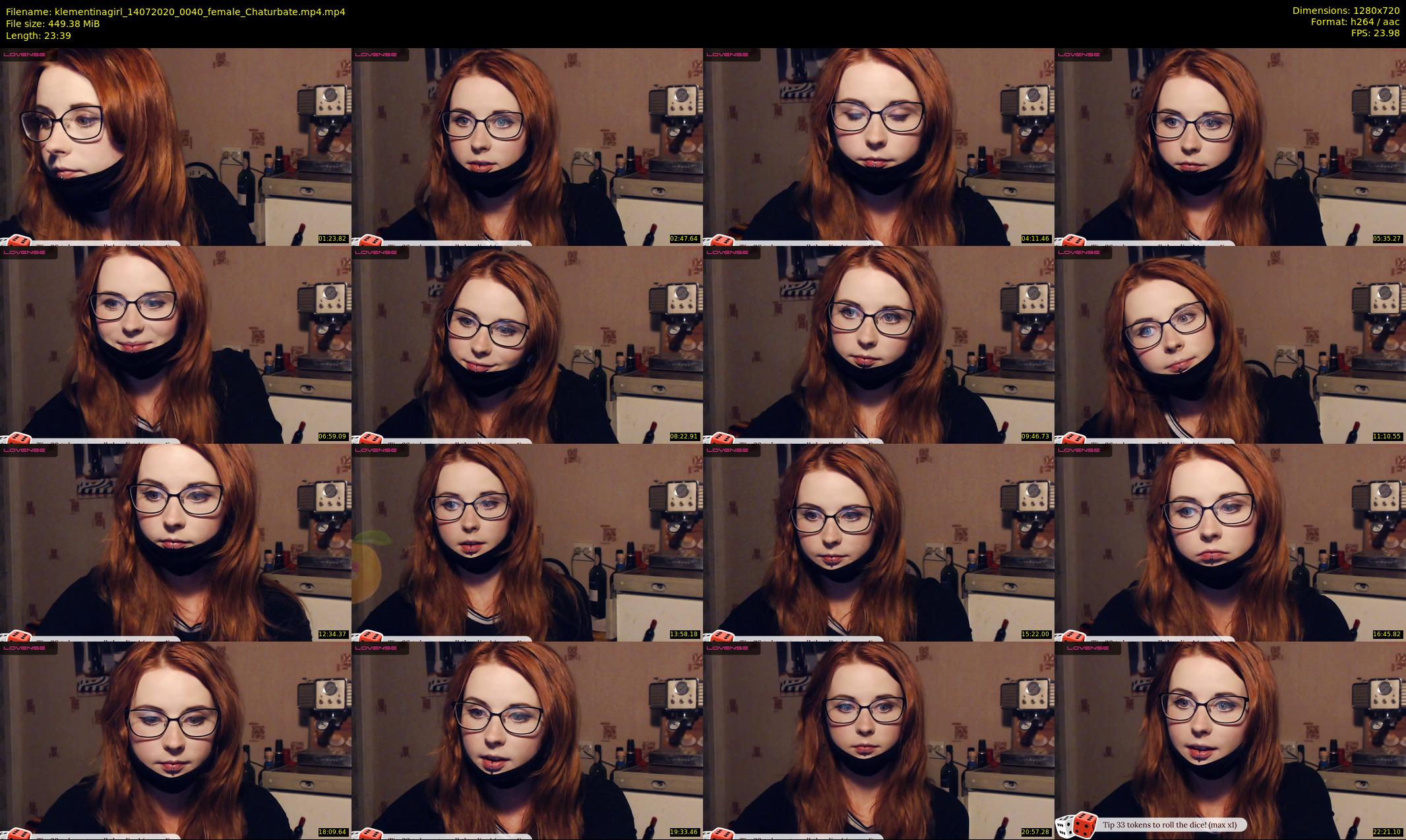 klementinagirl — 24 minute Chaturbate female cam show recording, 720p, Jul 14, 2020