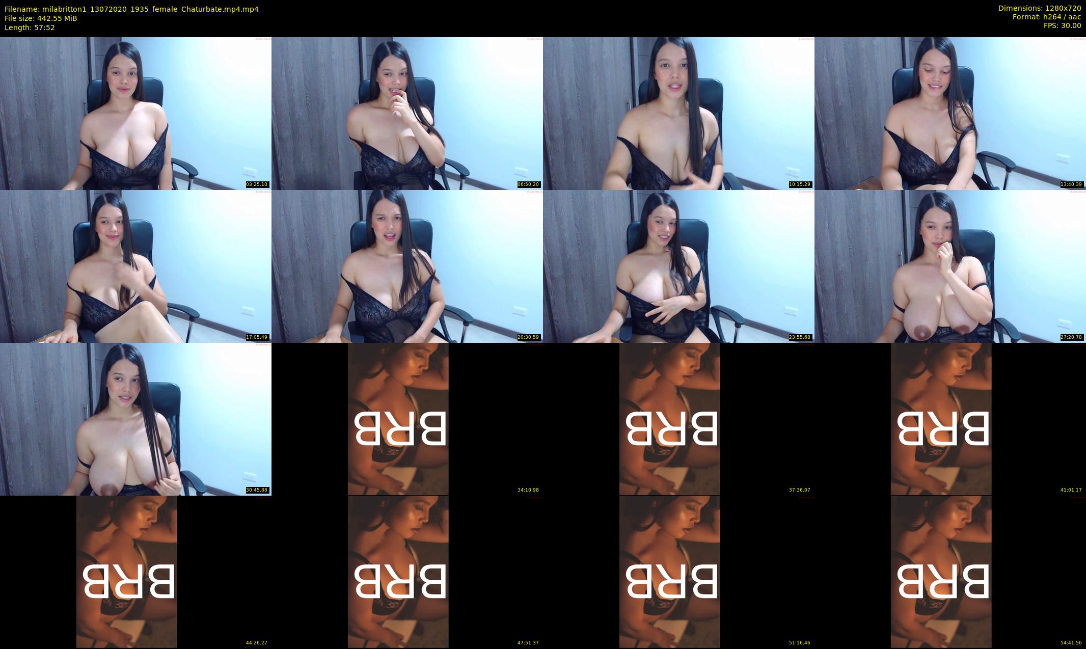 milabritton1 — 58 minute Chaturbate female cam show recording, 720p, Jul 13, 2020