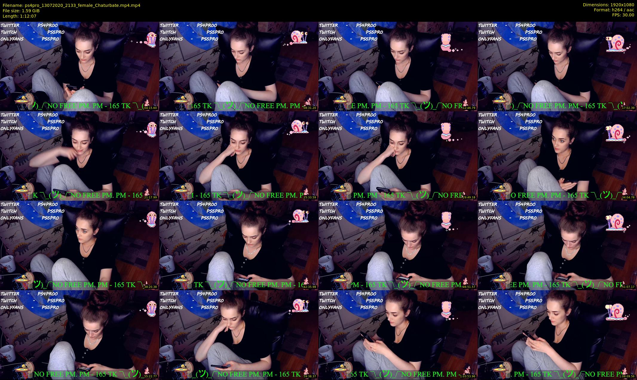 ps4pro — 73 minute Chaturbate female cam show recording, 1080p, Jul 13, 2020