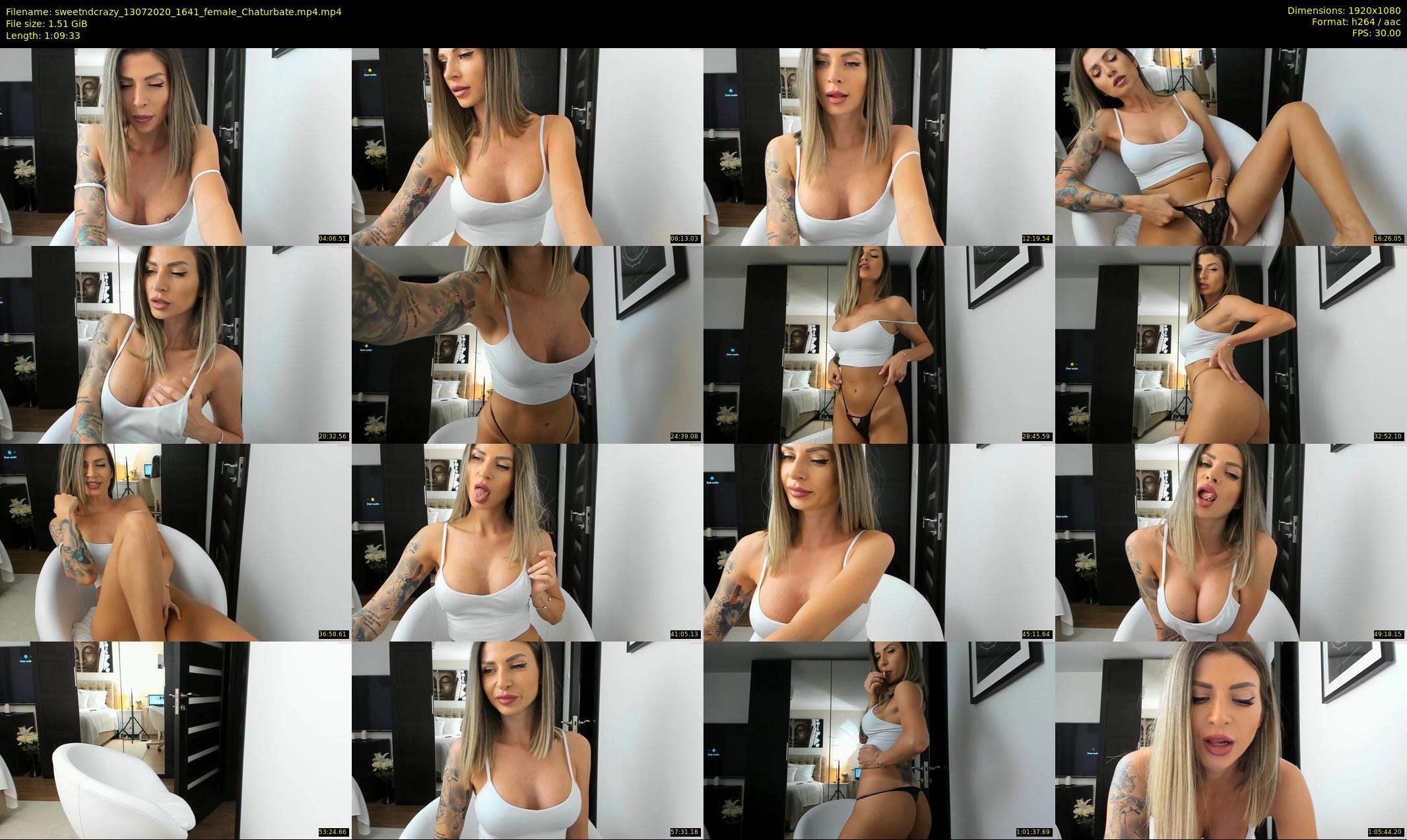 sweetndcrazy — 70 minute Chaturbate female cam show recording, 1080p, Jul 13, 2020